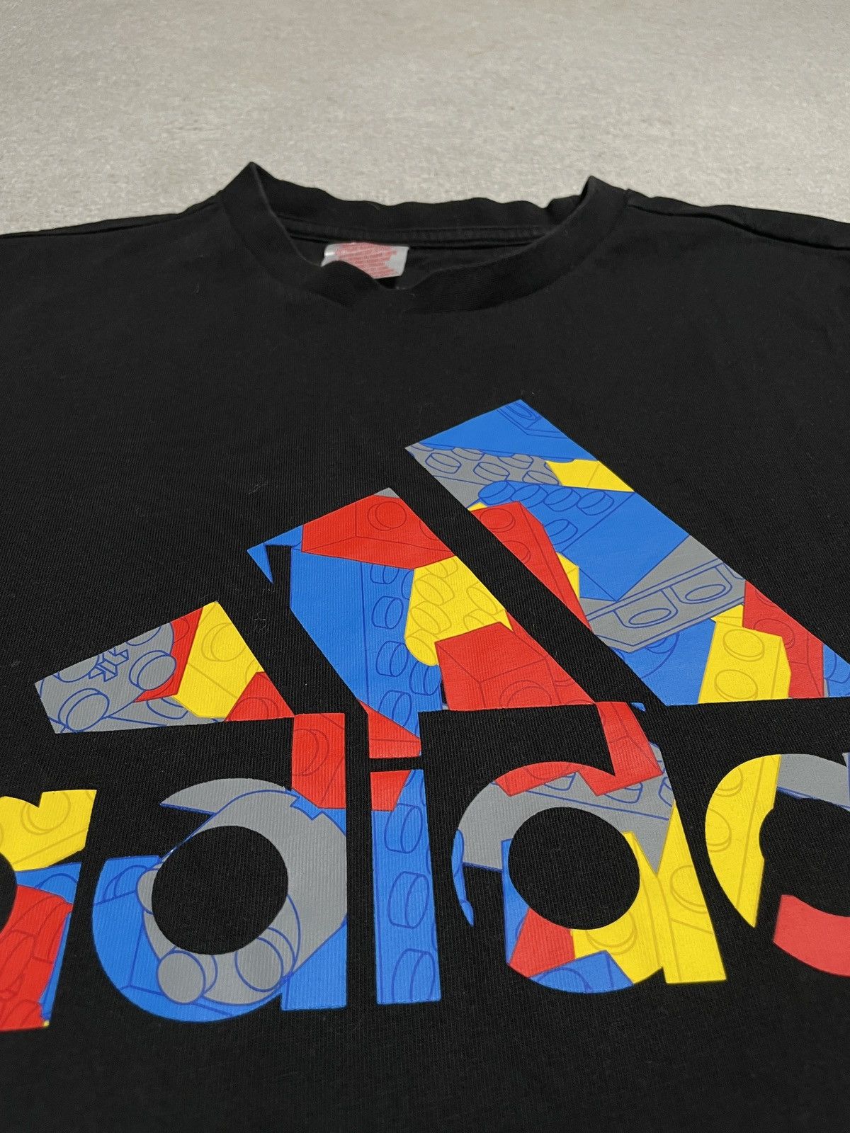 Adidas Vintage Washed Black T-Shirt Tee Adidas Lego Logo Size US S / EU 44-46 / 1 - 4 Thumbnail