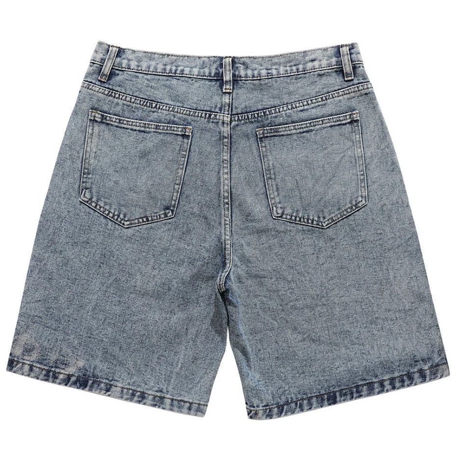 Japanese Brand Denim Patchwork Oversized Jeans Shorts Summer Size US 34 / EU 50 - 3 Thumbnail
