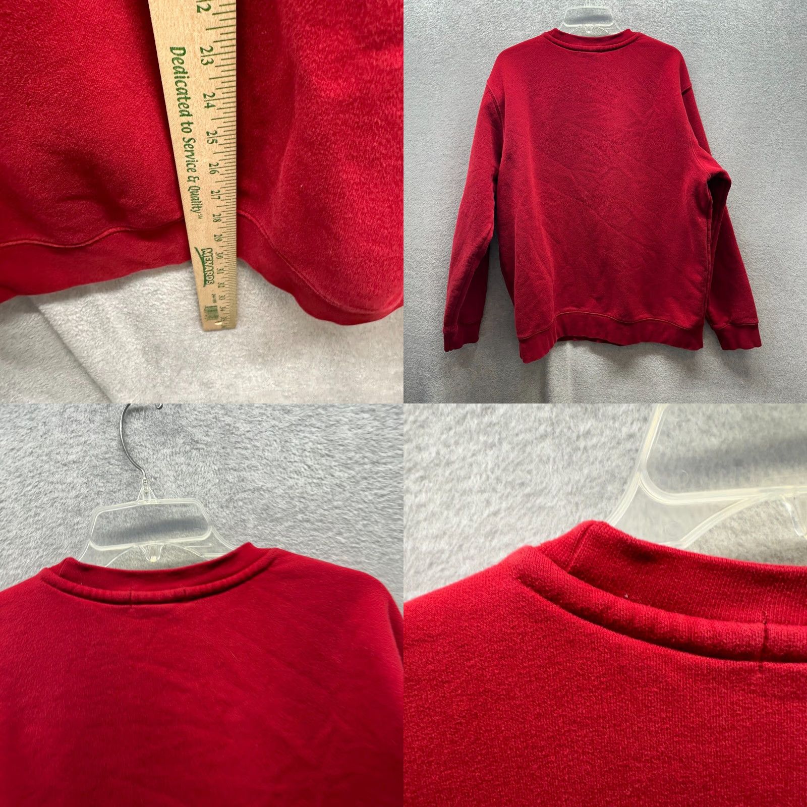Lands' End VINTAGE Lands End Sweater Crew Neck Adult XL Red Pullover Fleece Cotton Polyester Mens USA US? Size US XL / EU 56 / 4 - 8 Thumbnail