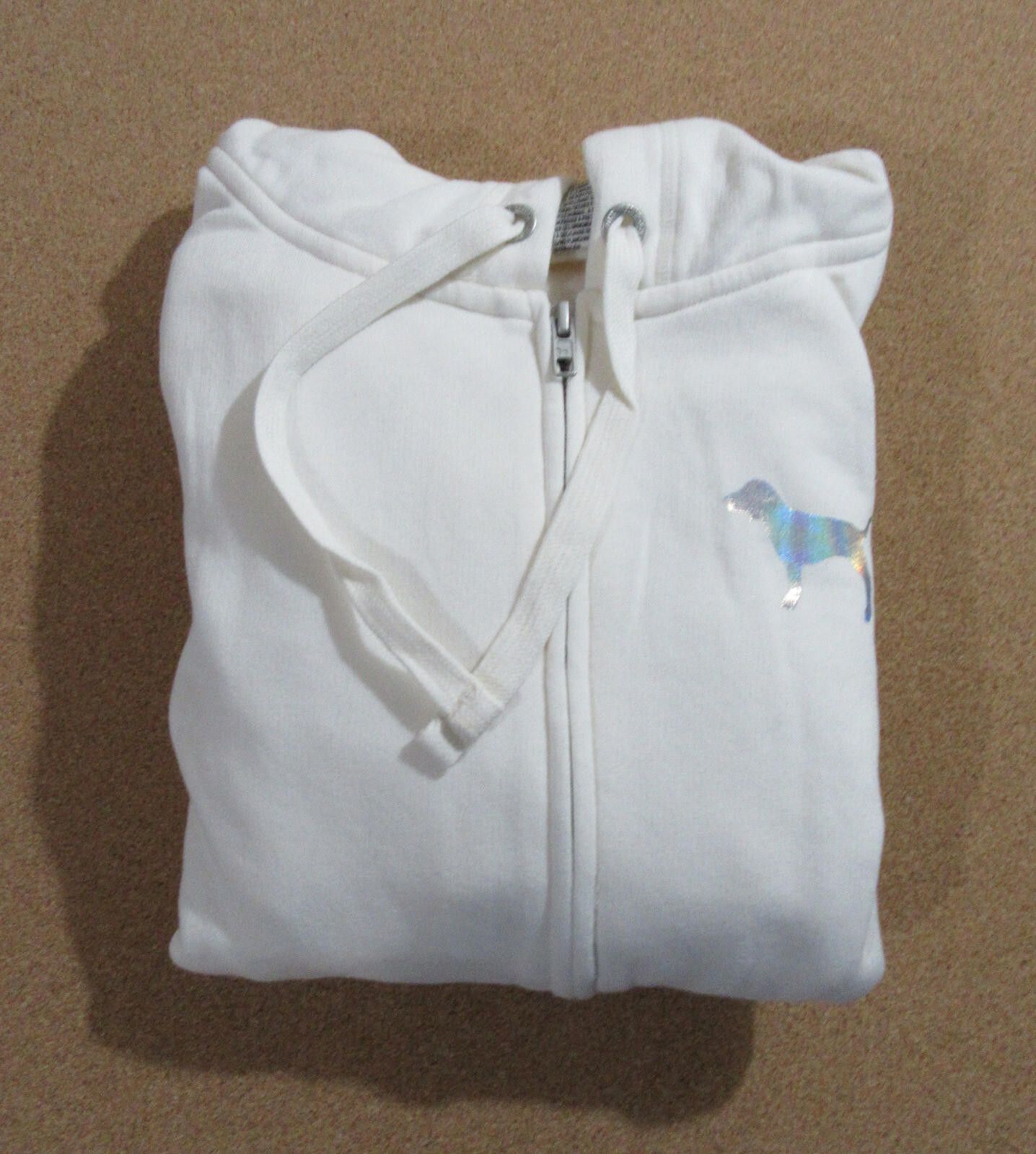 Designer Victoria's Secret Pink Hoodie White Size Large NWOT Size L / US 10 / IT 46 - 2 Thumbnail