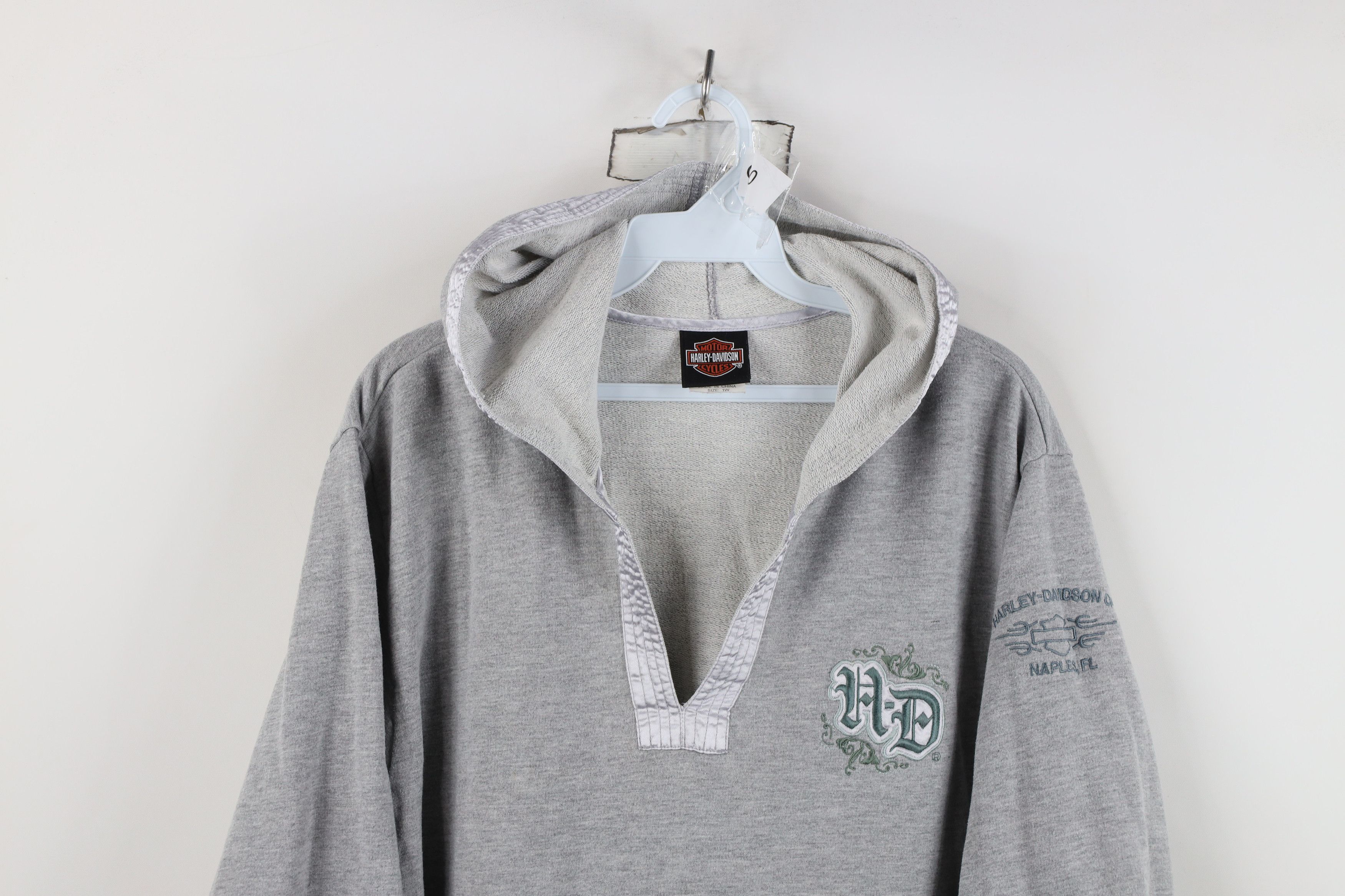 Harley Davidson Vintage Harley Davidson French Terry Hoodie Sweatshirt Size XL / US 12-14 / IT 48-50 - 2 Thumbnail