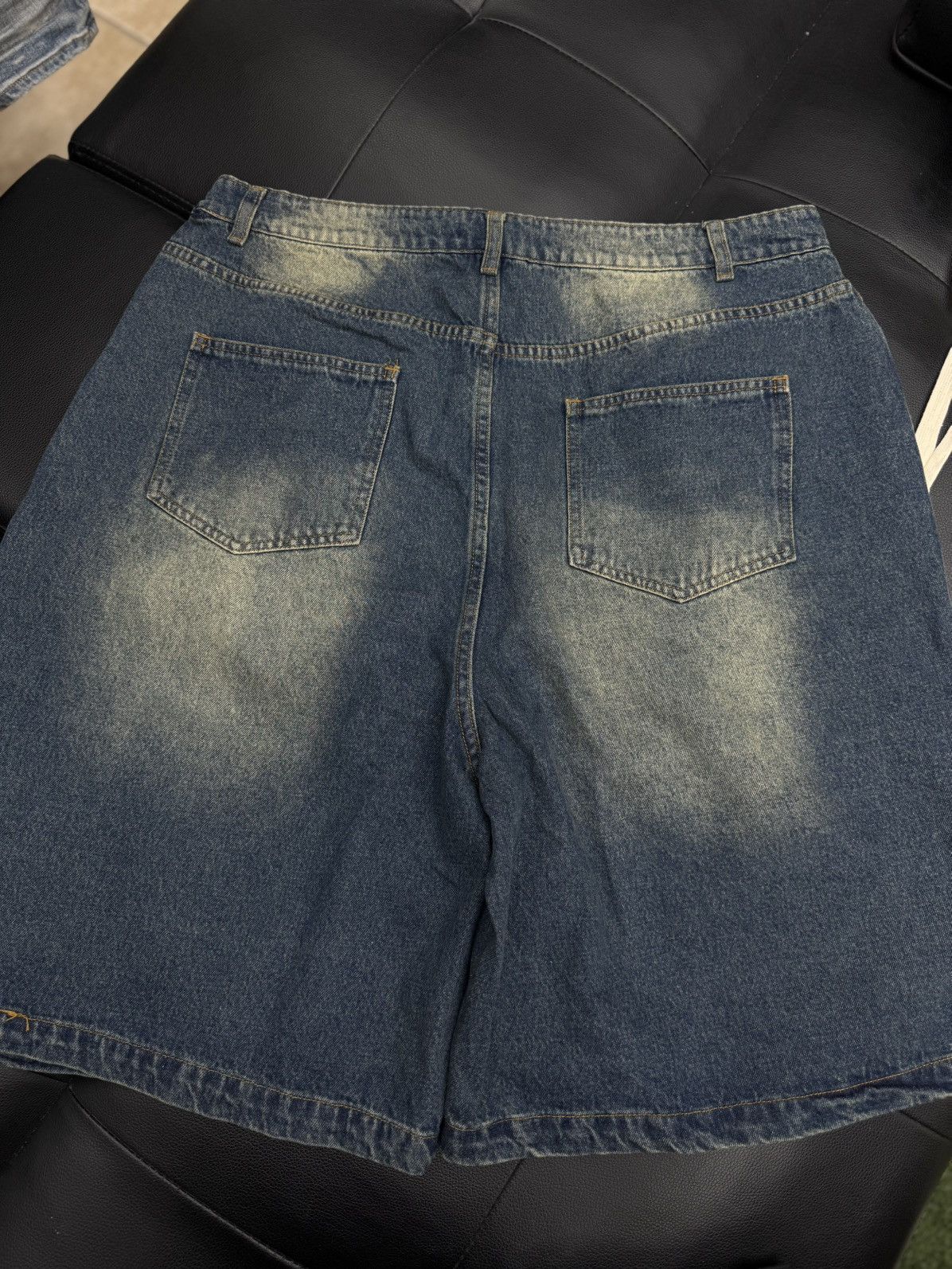 Vale Vale Blue Denim Patchwork Shorts Size 34 (Brand New) Size US 34 / EU 50 - 12 Thumbnail