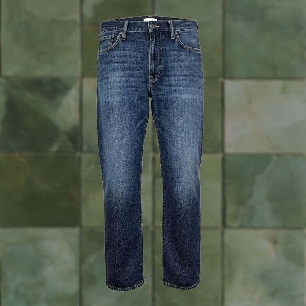 Lucky Brand Lucky Brand 363 Vintage Straight Jeans Mens 36x30 Blue Medium Wash Relaxed Denim Logo Patch 5-Pocket Zip Fly Casual Size US 36 / EU 52 - 1 Thumbnail
