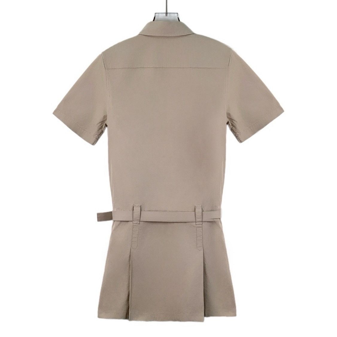 Miu Miu Miu Miu 23 Brown Cotton Logo Letter Embroidered Belted Dress Size XS / US 0-2 / IT 36-38 - 2 Thumbnail