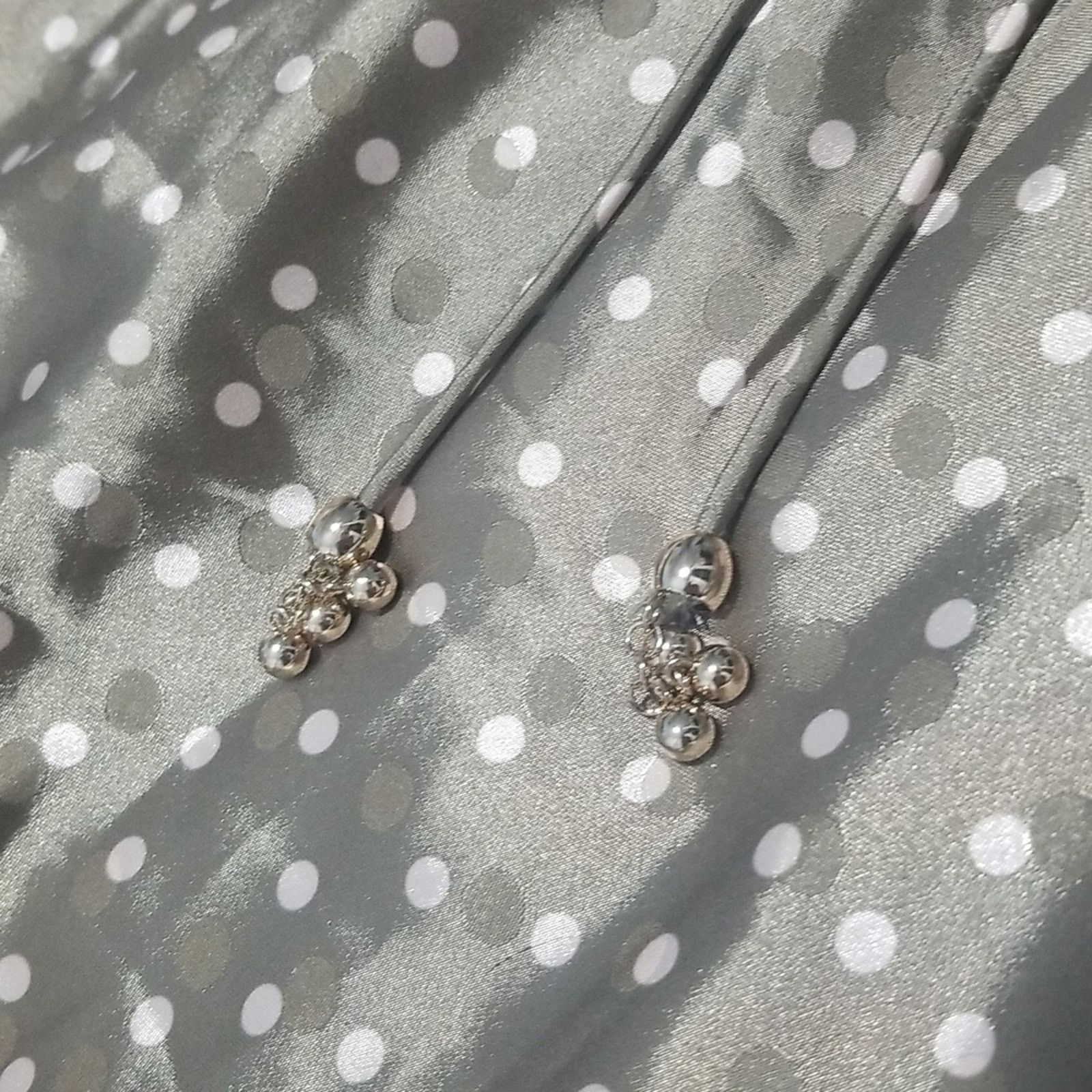 Significant Other NWT Significant Other Sofia Satin Polka Dot Maxi Dress Size L / US 10 / IT 46 - 8 Thumbnail