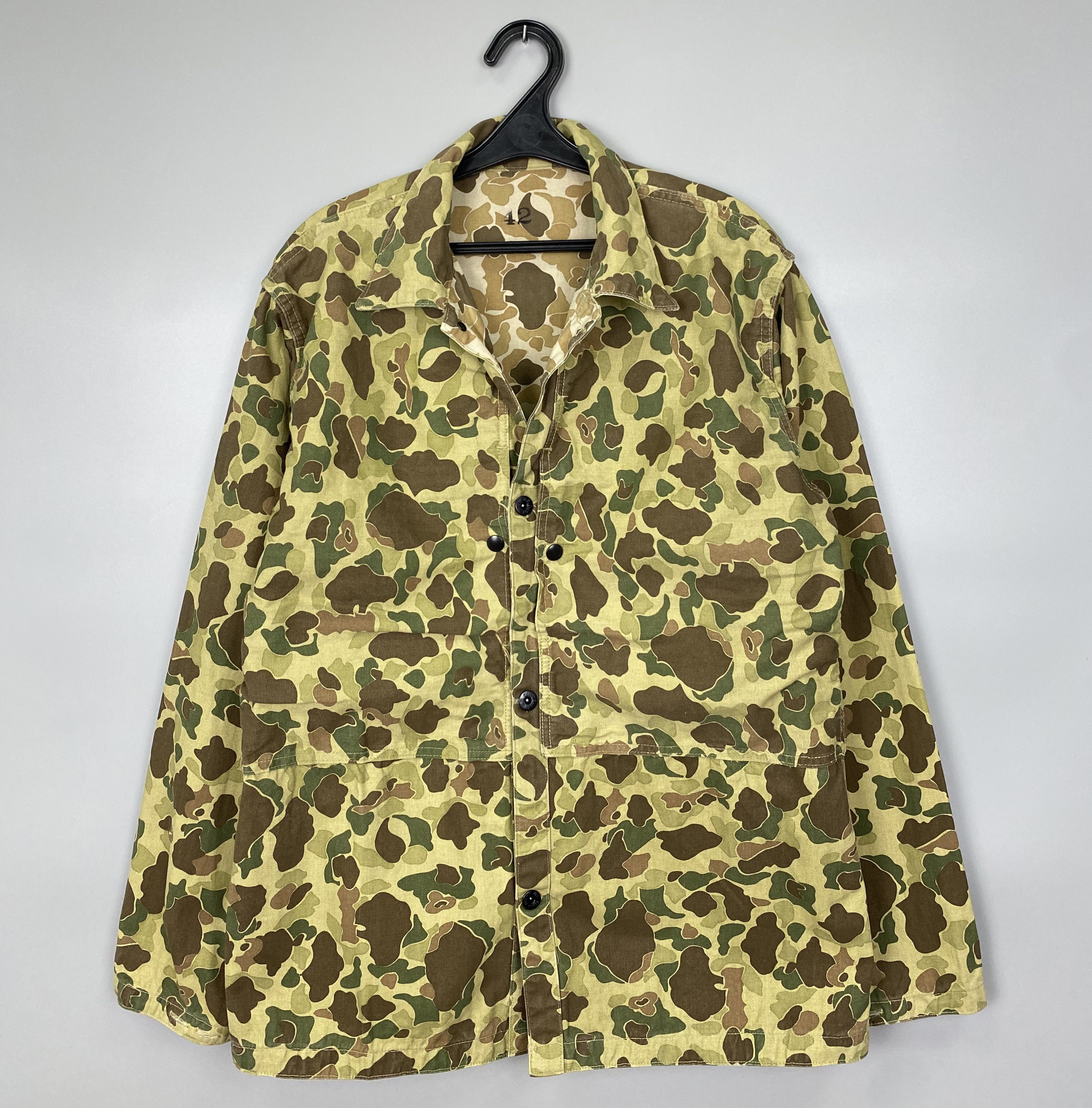 Military WW2 1940’s USMC Marine Corps Frogskin Camo HBT Jacket Siz42 ...