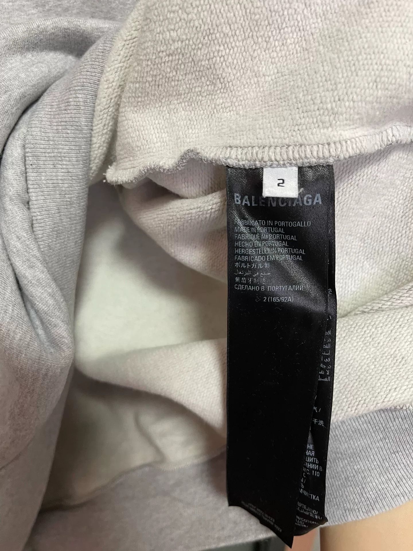 Balenciaga balenciaga gray hoodie with logo print Size US M / EU 48-50 / 2 - 4 Thumbnail