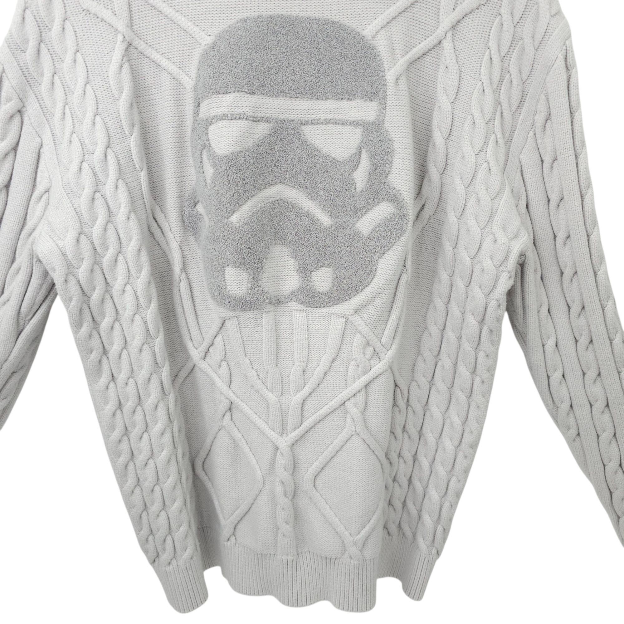 Disney Disney Star Wars Stormtrooper Cable Knit Sweater Adult XL Size US XL / EU 56 / 4 - 11 Thumbnail