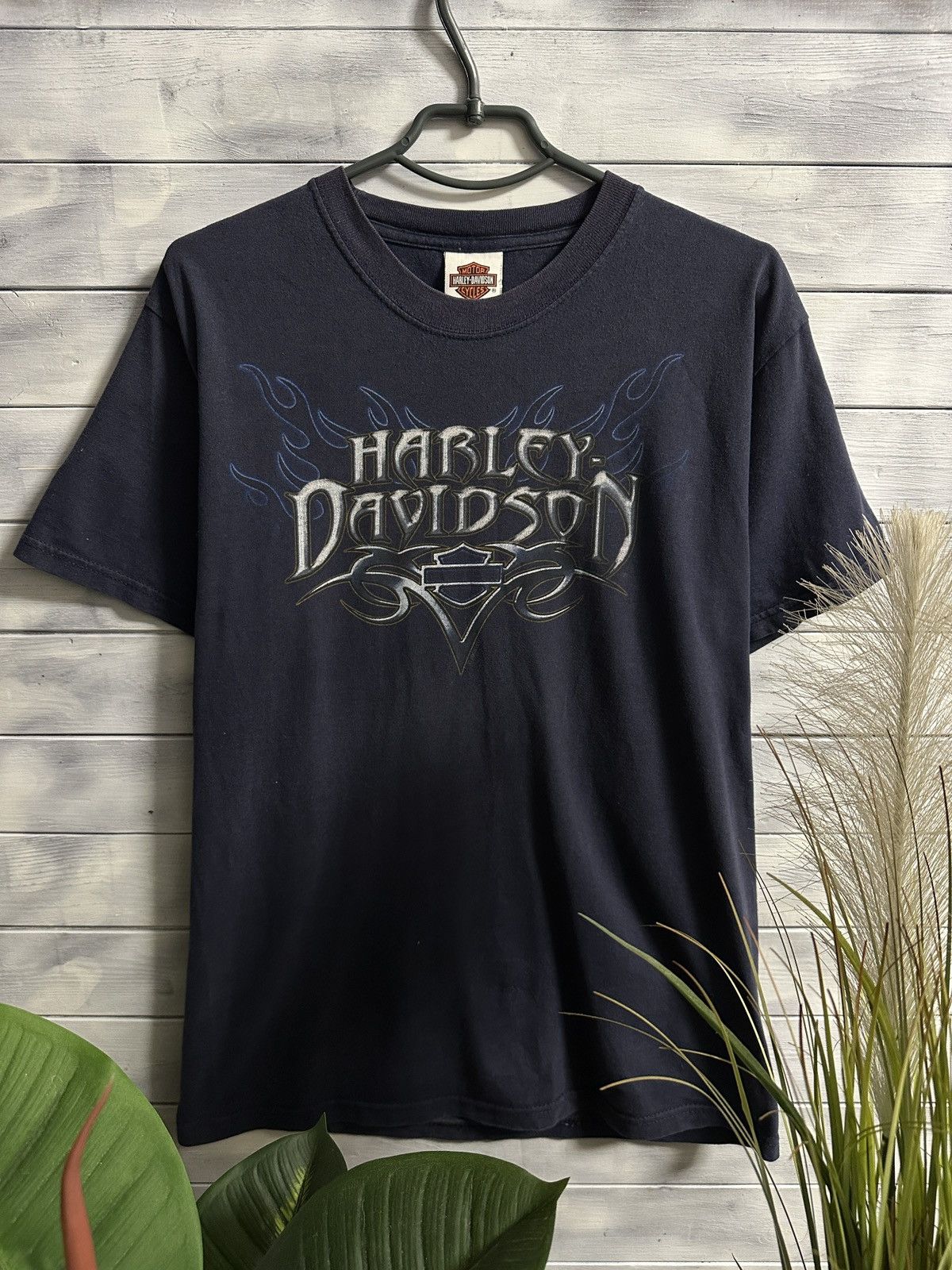 Vintage Rare Vintage T-Shirt Harley Davidson Fire Skull Moto Y2K Size US M / EU 48-50 / 2 - 2 Thumbnail