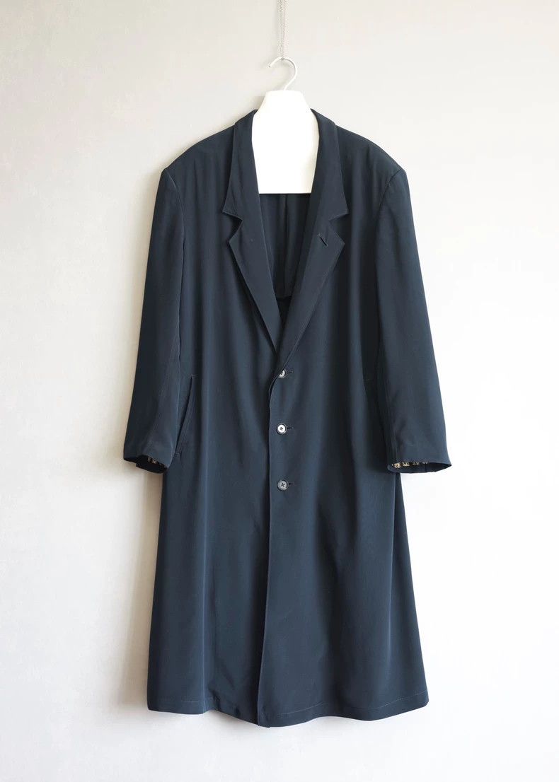 Yohji Yamamoto Yohji Yamamoto 23SS Silk Jacquard Double Collar Coat 2504-N Size US M / EU 48-50 / 2 - 4 Thumbnail