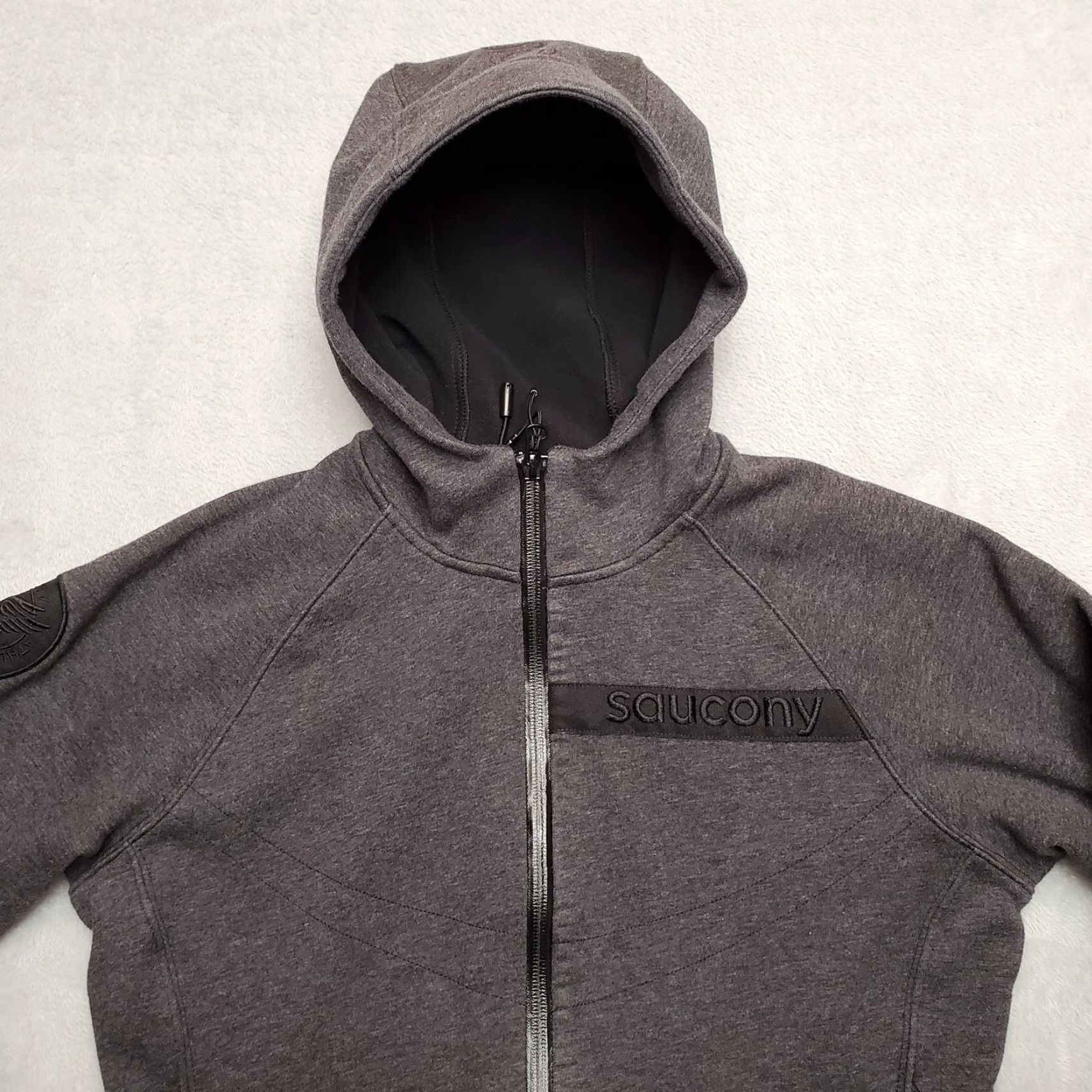 Saucony Saucony Hoodie Womens Gray M Full Zip Hooded Bike Athletic Casual Shirt Size M / US 6-8 / IT 42-44 - 2 Thumbnail