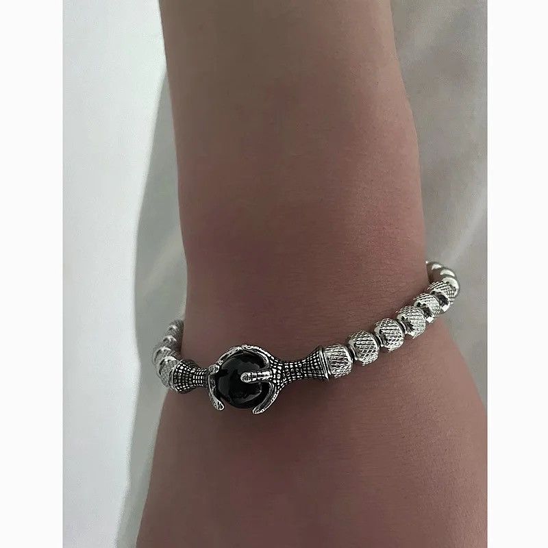 Jewelry Punk rock adjustable dragon claw ball chain bracelet retro Size ONE SIZE - 5 Thumbnail