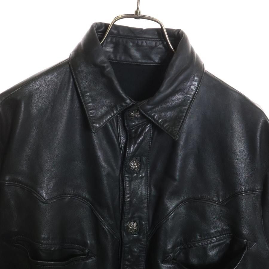 Chrome Hearts Chrome Hearts cross ball button Fleur Leather Shirts Jacket Size US S / EU 44-46 / 1 - 3 Thumbnail
