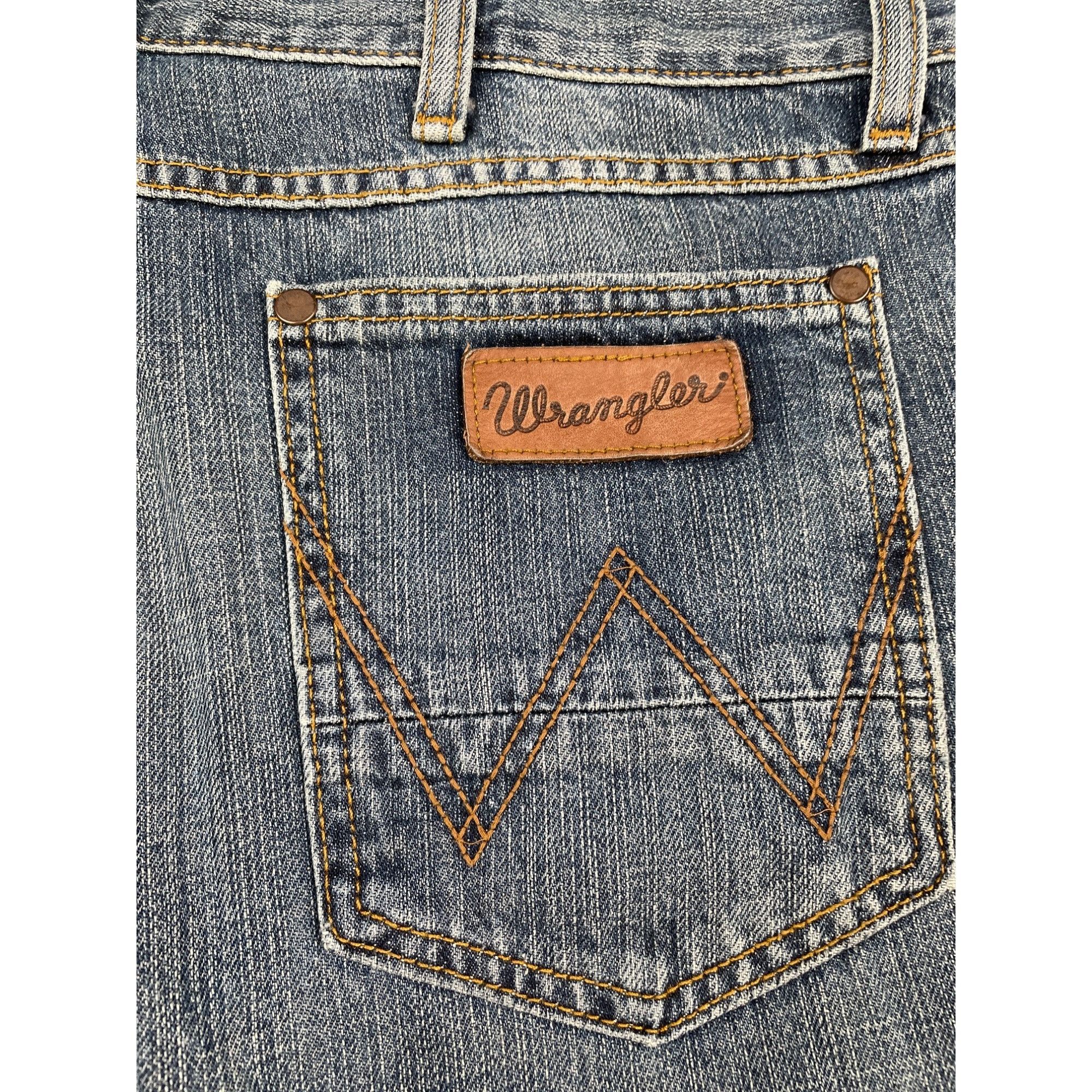 Wrangler Wrangler Men's Blue Jeans Slim Straight 36 x 34 SKU 4575 Size US 36 / EU 52 - 5 Thumbnail