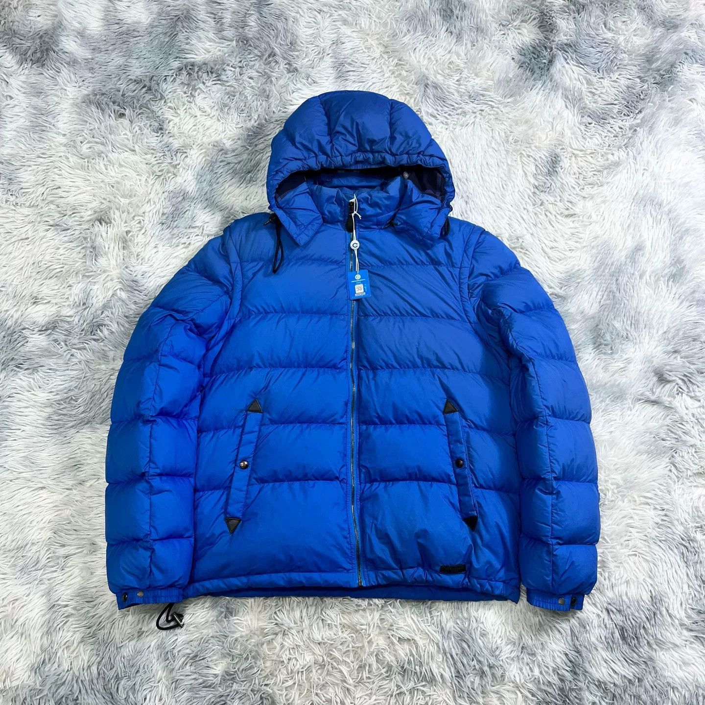 Burberry Burberry Blue Hooded Down Coat Size US XXL / EU 58 / 5 - 1 Thumbnail