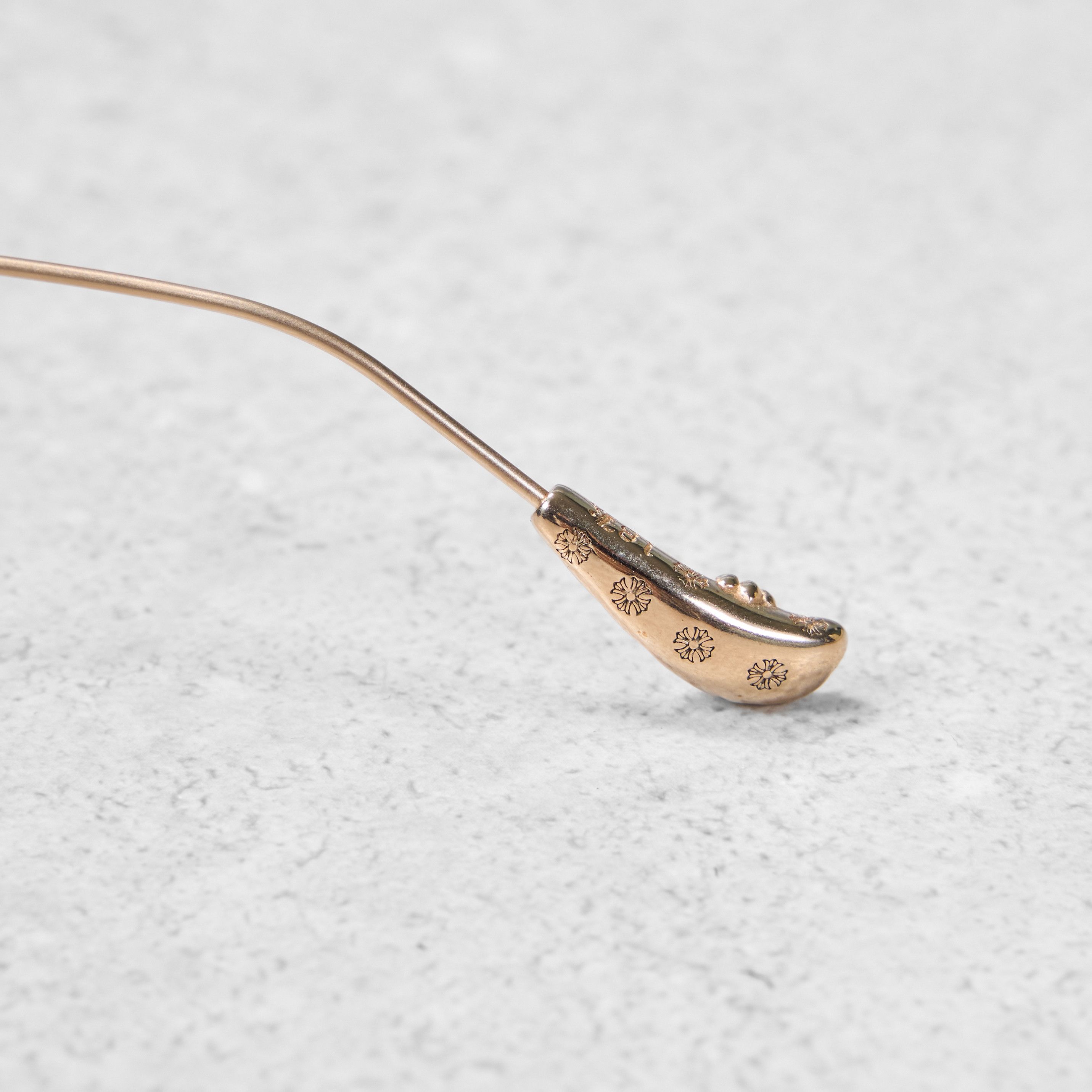 Chrome Hearts CHROME HEAERTS BONE PRONE I Matte Crystal/Matte Gold Plated Size ONE SIZE - 5 Thumbnail