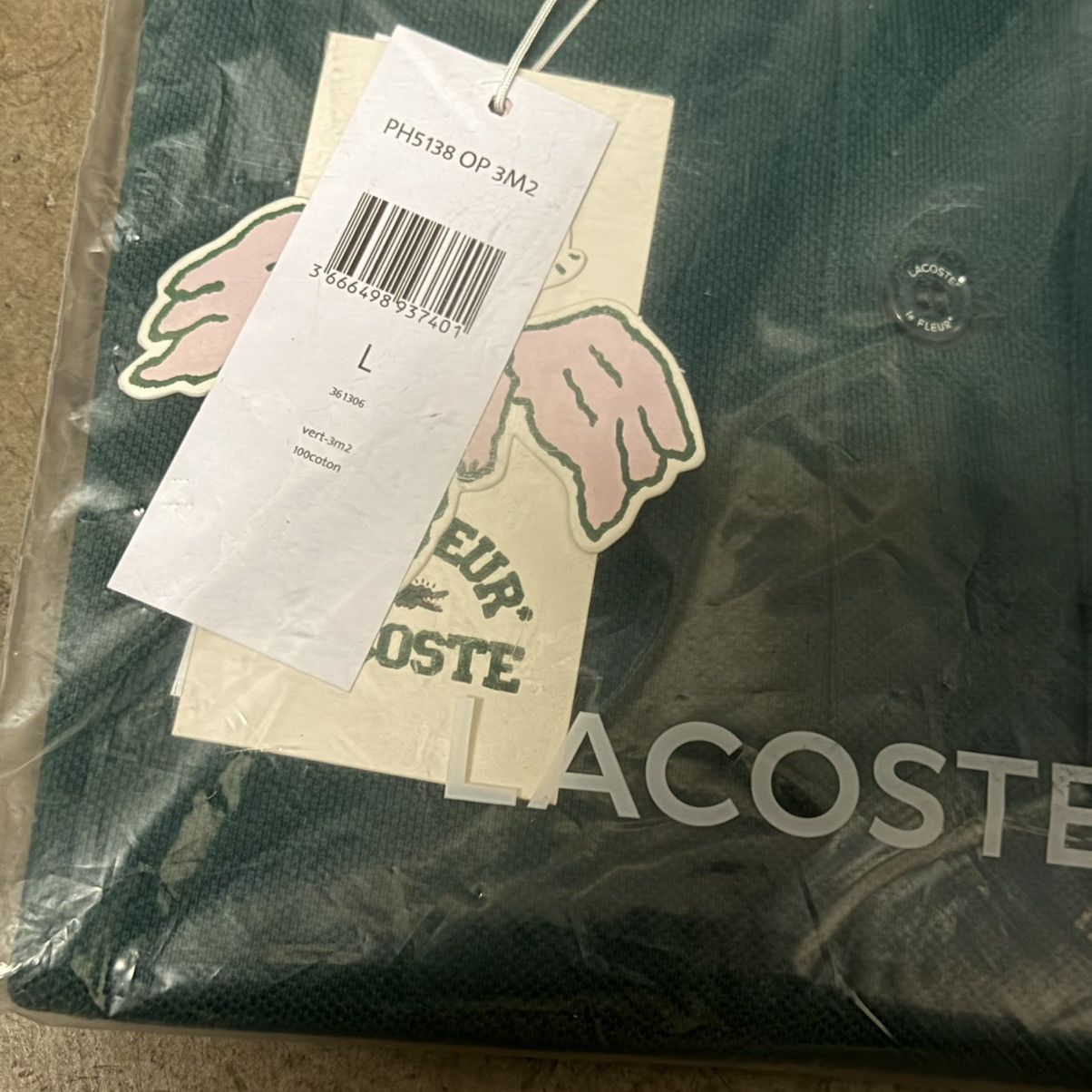 Golf le Fleur × Lacoste Golf Le Fleur x Lacoste Heavy Pique Polo / Green Size US L / EU 52-54 / 3 - 5 Thumbnail