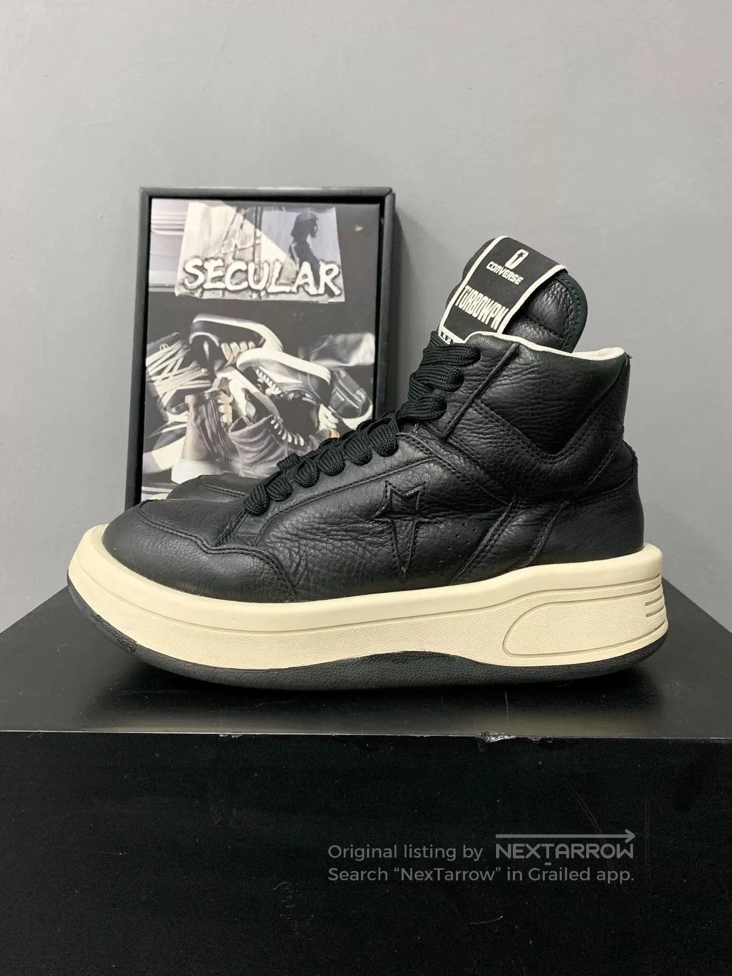 Rick Owens Drkshdw Rick Owens Converse Turbodrk Weapon Leather. Size US 7.5 / EU 40-41 - 1 Thumbnail