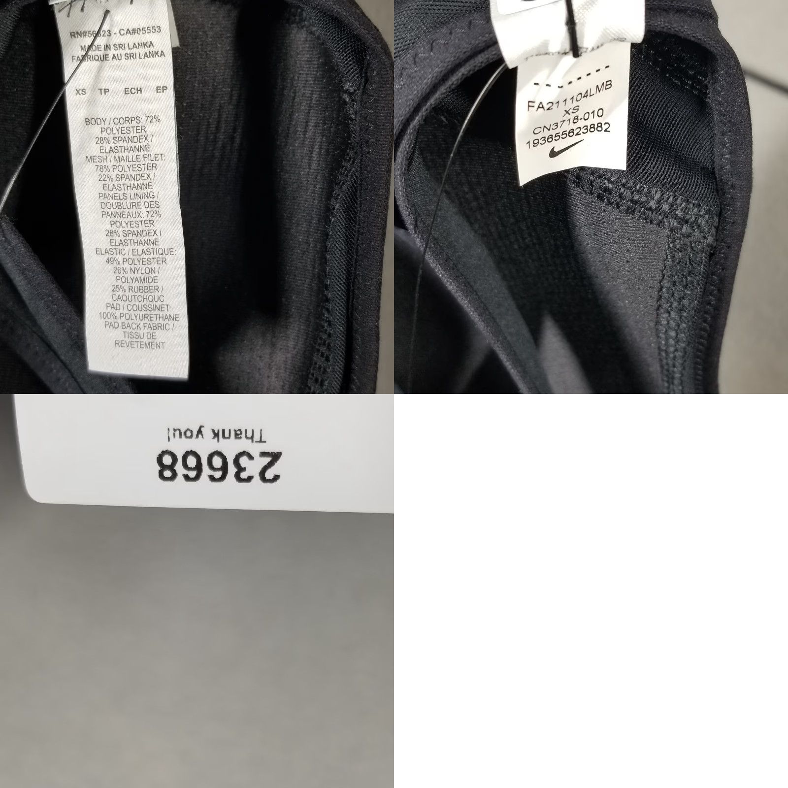 Nike Nike Women Shape High-Support Padded Zip-Front Sports Bra XS Black Nike Dri-FIT Activewear Bra Womens Sports 2020s Size ONE SIZE - 8 Thumbnail