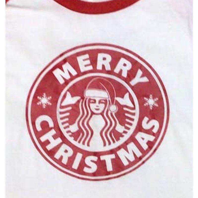 Gildan Starbucks Merry Christmas 3/4 Sleeve Shirt Top XL Gildan Red Size XL / US 12-14 / IT 48-50 - 4 Thumbnail