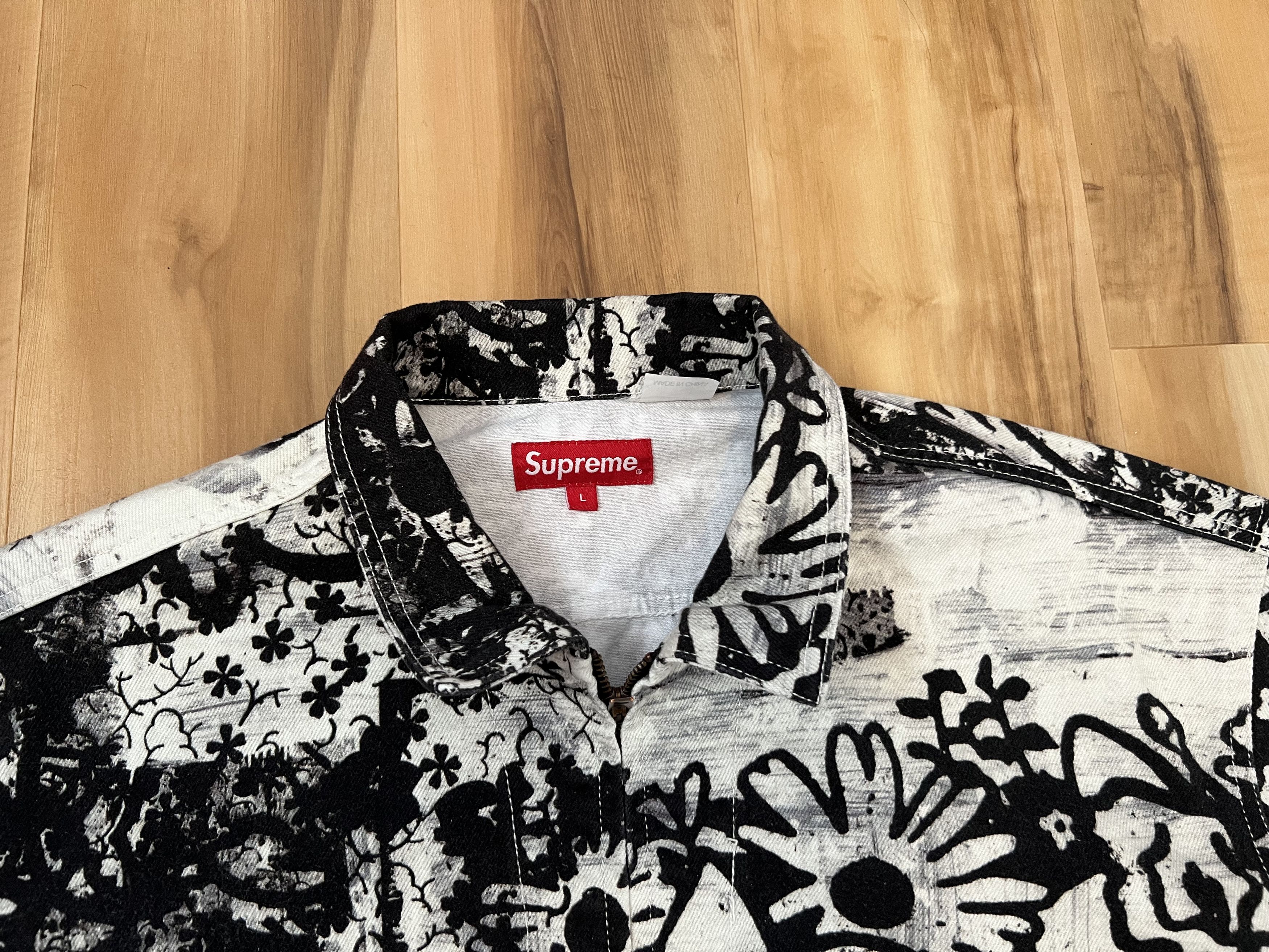 Supreme Supreme Christopher Wool Print Denim Work Jacket FW21 