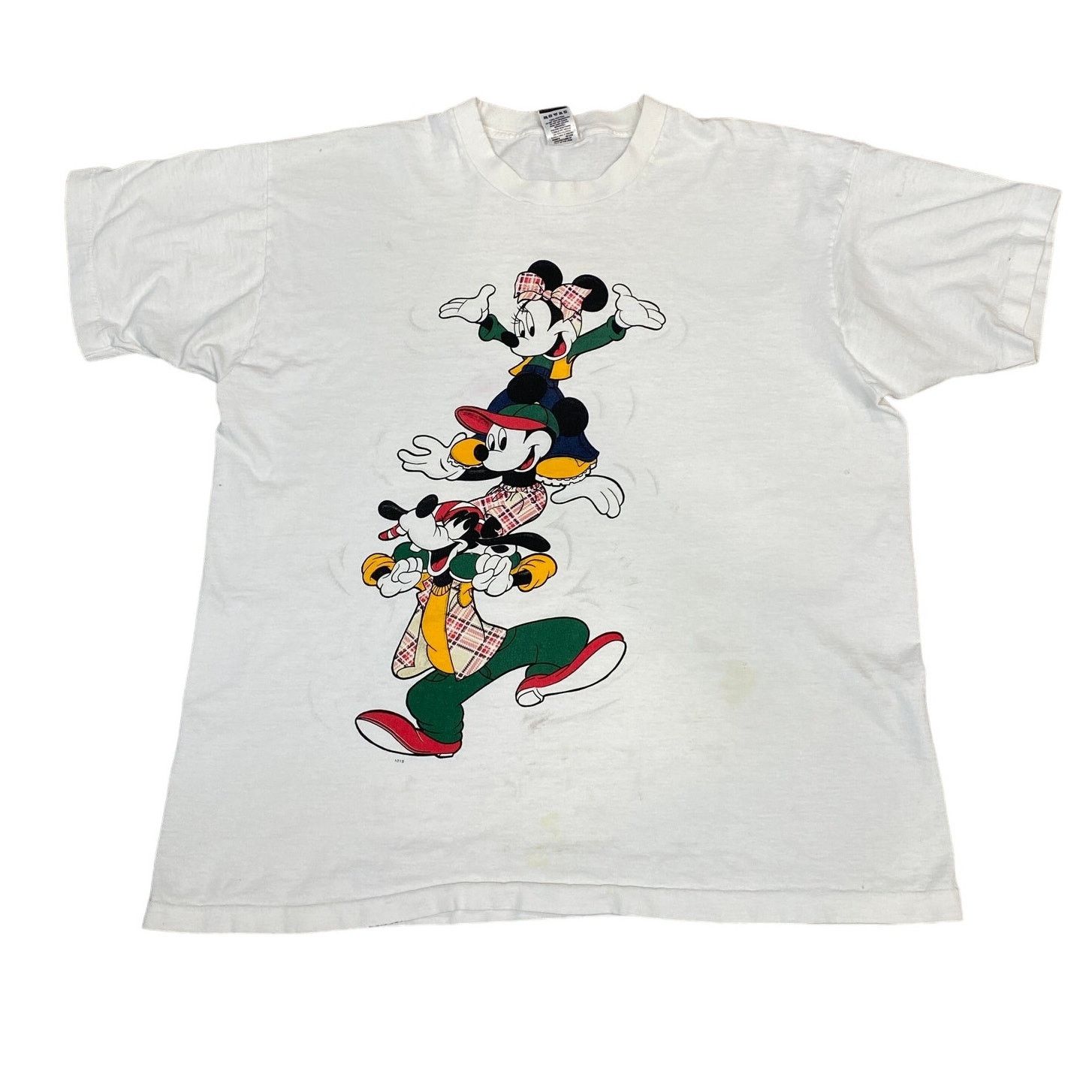 Mickey Unlimited × Vintage VTG 90s Mickey Unlimited Minnie Goofy Single Stitch Shirt OS Size US XL / EU 56 / 4 - 1 Thumbnail