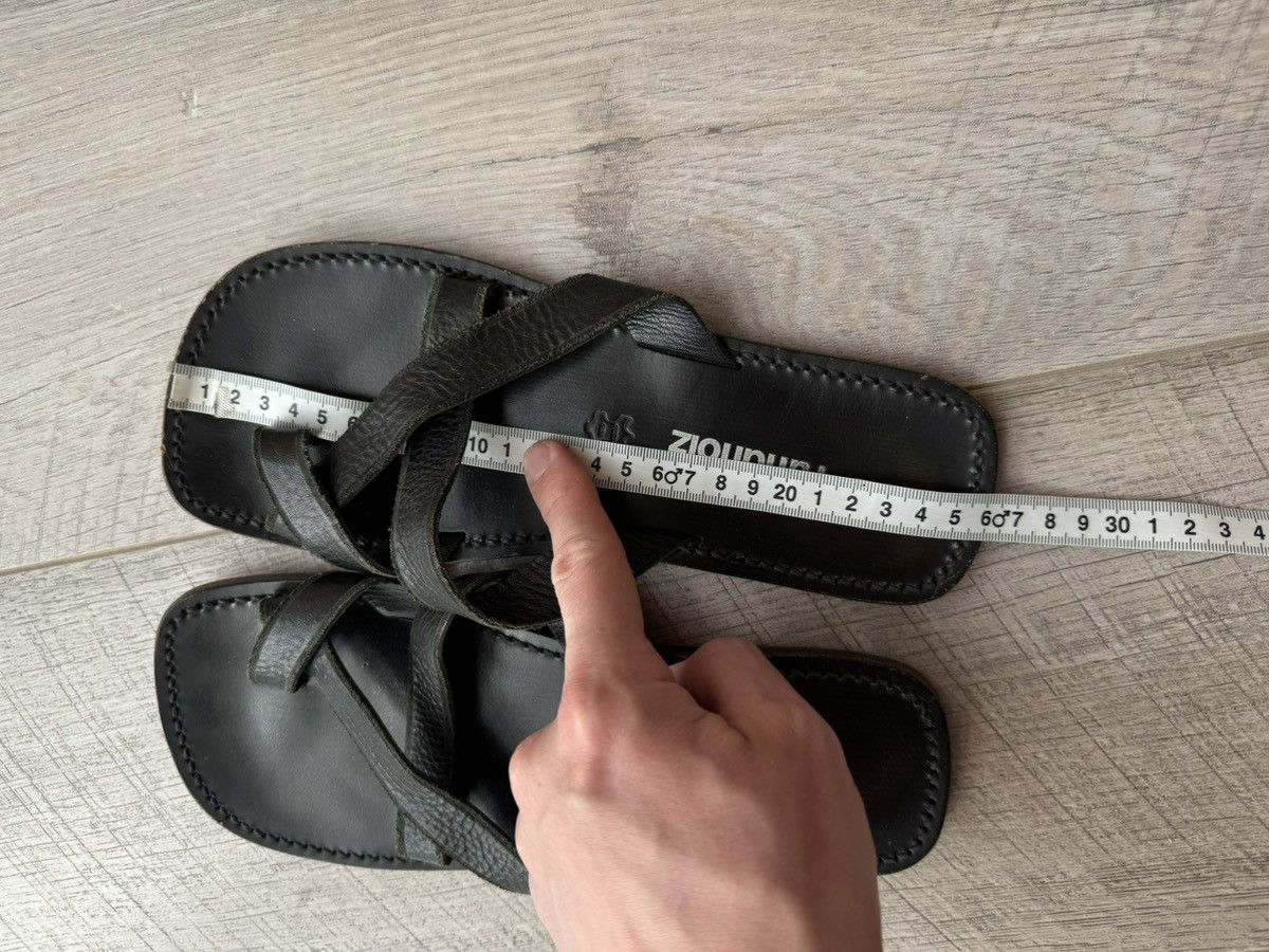 Rundholz Rundholz Vintage Leather Avant Garde Gothic Slide Slippers Size US 5.5 / EU 38 - 7 Thumbnail