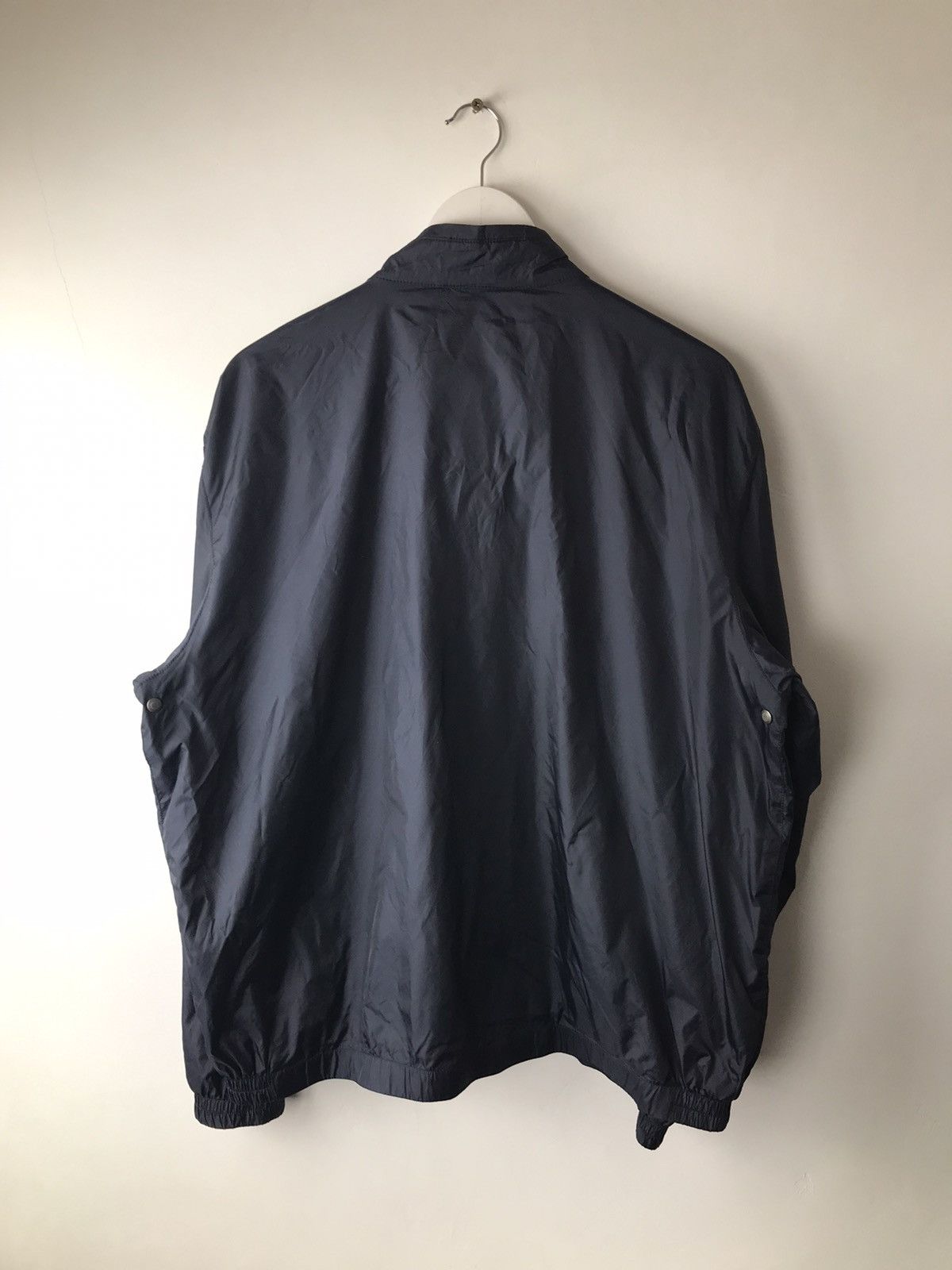 Z Zegna Zegna Nylon Shimmer Navy Blue Zip Up Windbreaker Jacket Size US L / EU 52-54 / 3 - 3 Thumbnail