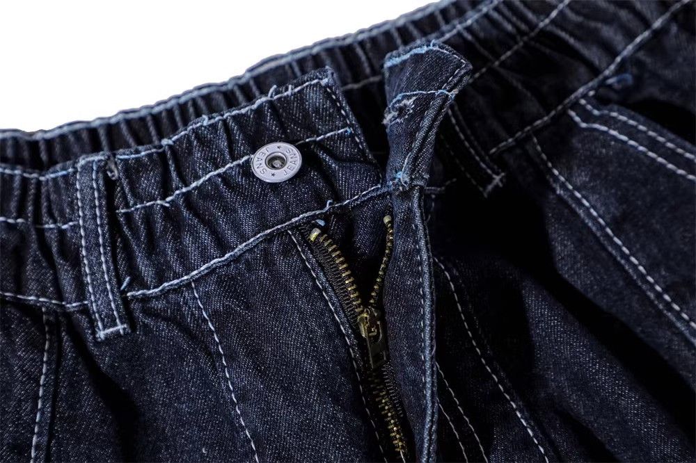 Japanese Brand × Jean Japanese retro solid color multi-pocket washed cargo jeans Size US 32 / EU 48 - 4 Thumbnail