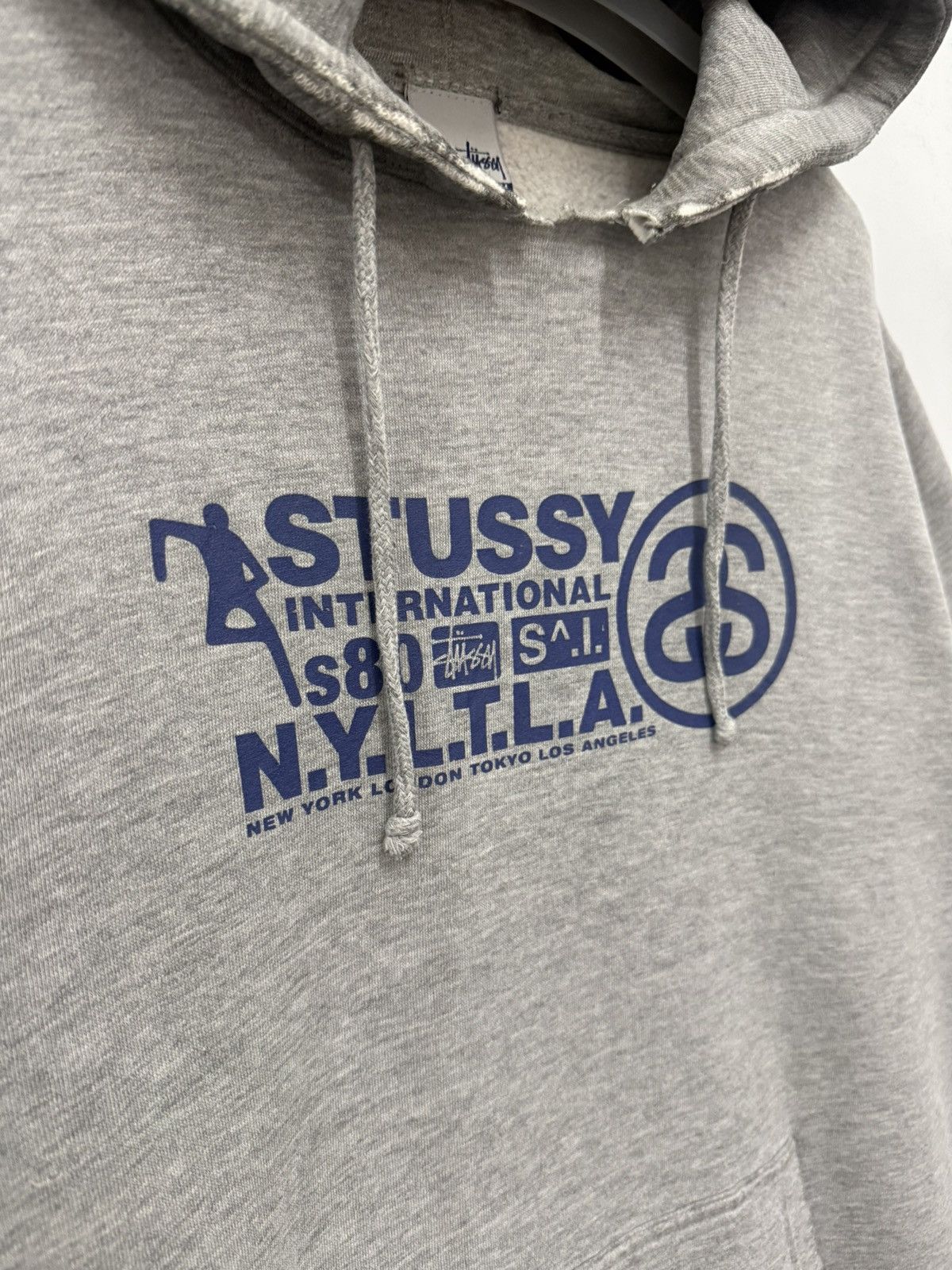 Stussy 🔥 VTG USA STUSSY NYLTLA iNTERNATIONAL LOGO DISTRESSED HOOD Size US M / EU 48-50 / 2 - 4 Thumbnail