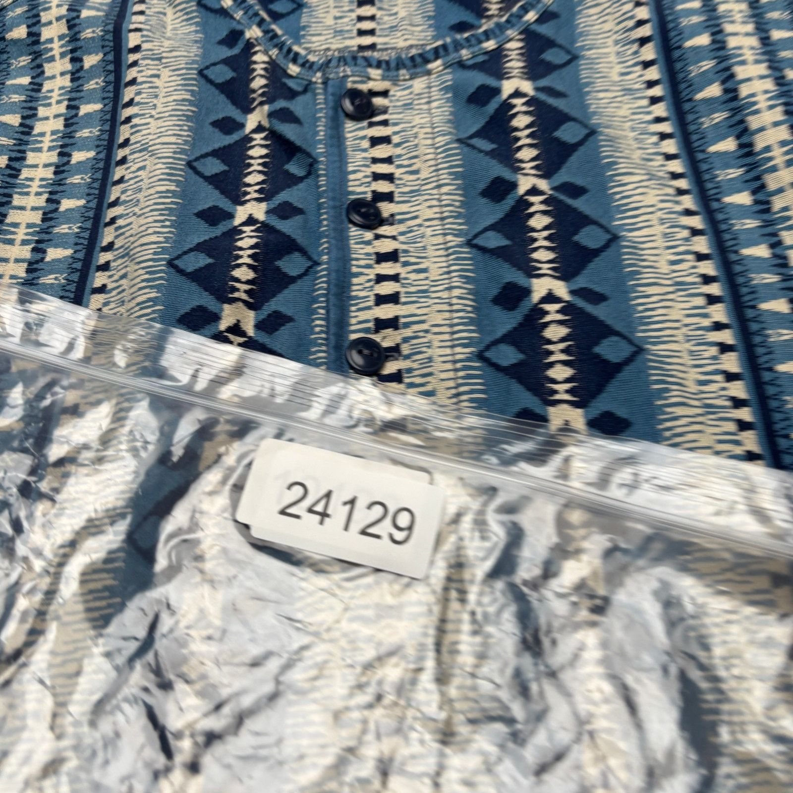 RRL Ralph Lauren RRL Double RL Ralph Lauren Jacquard Knit Jersey Henley M Size US M / EU 48-50 / 2 - 9 Thumbnail