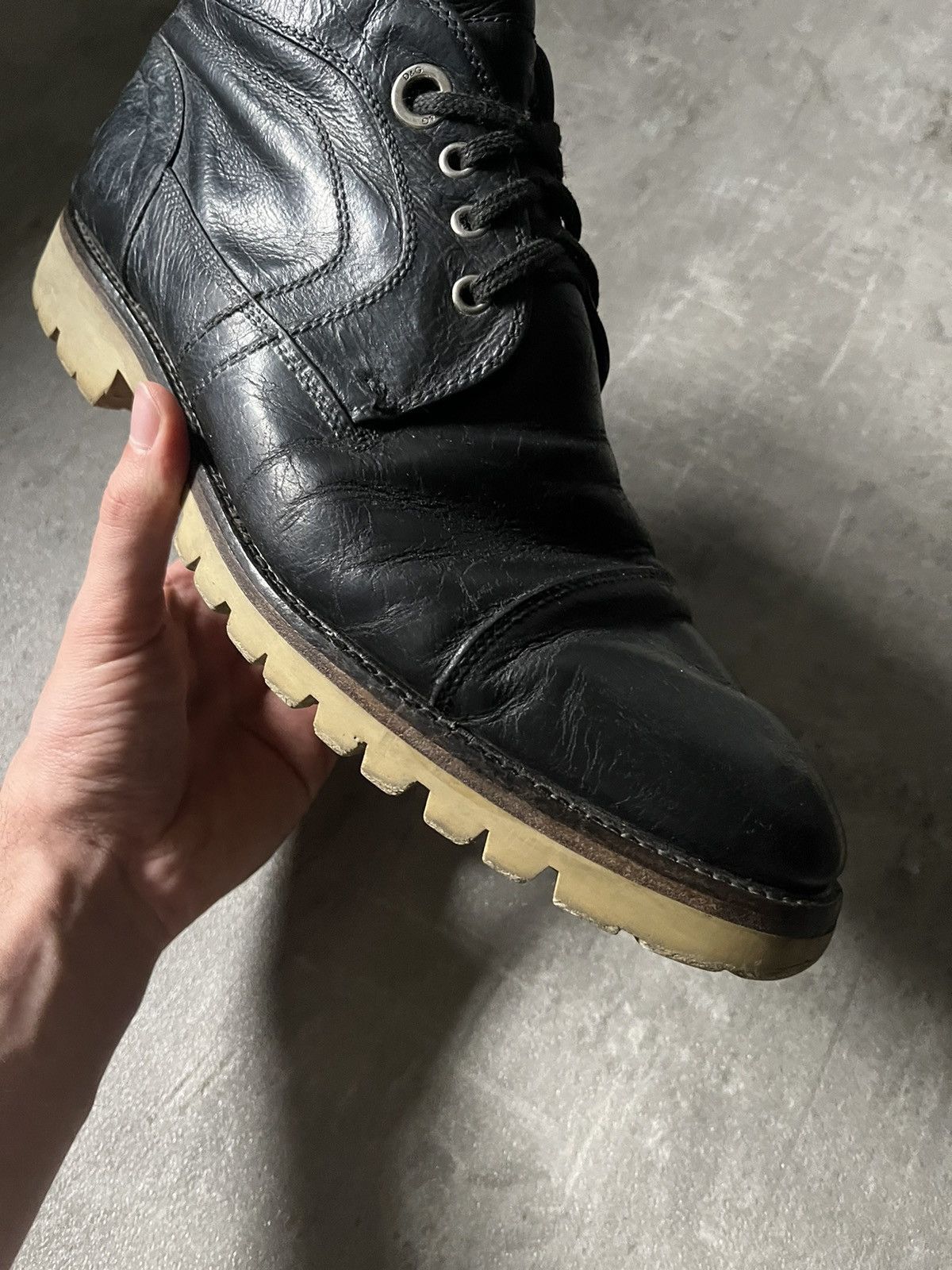 Dolce & Gabbana Dolce & Gabbana leather black boots rare Size US 12 / EU 45 - 6 Thumbnail