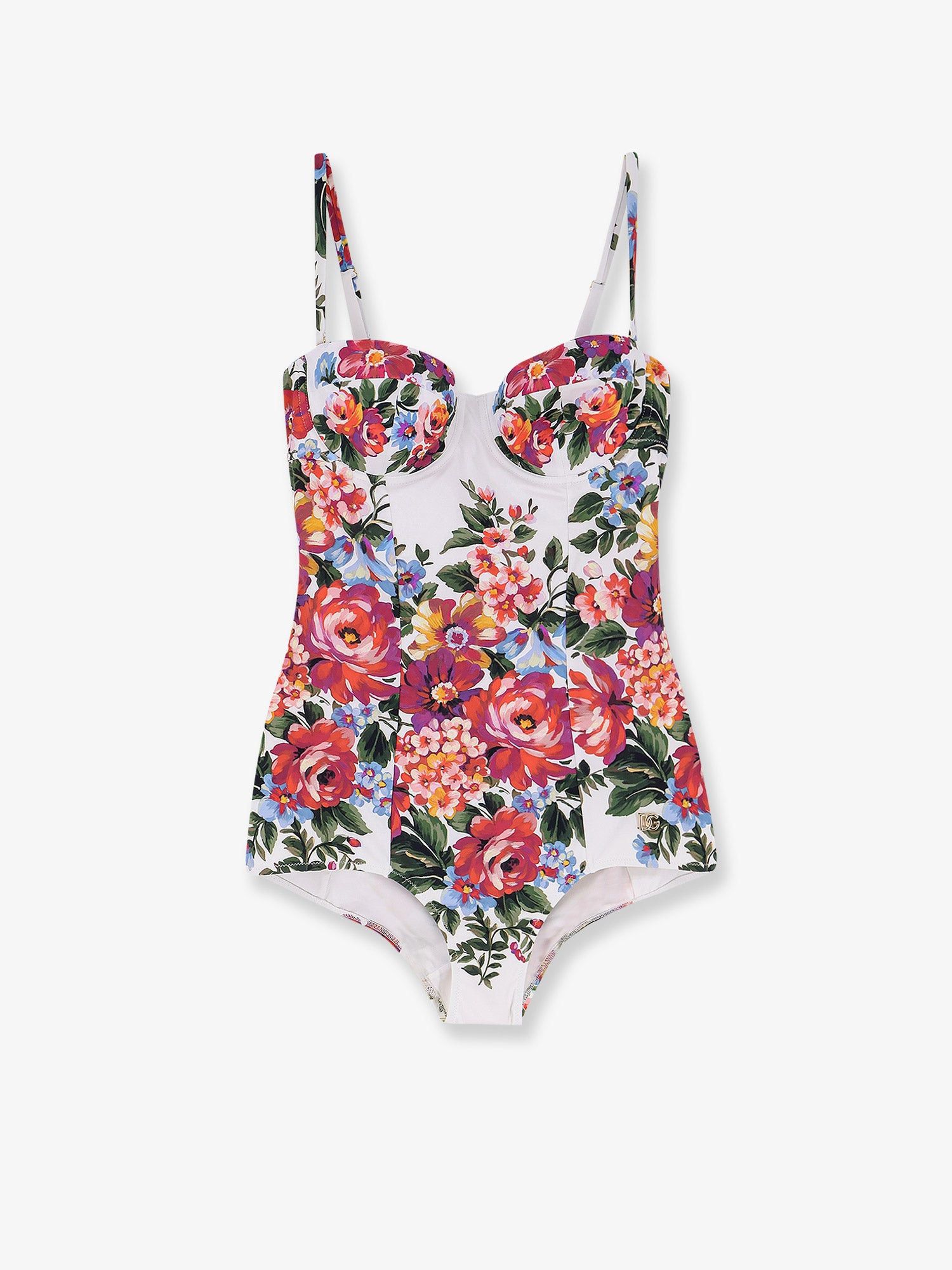Dolce & Gabbana One-Piece Swimsuit With Floral Print Size M / US 6-8 / IT 42-44 - 1 Thumbnail