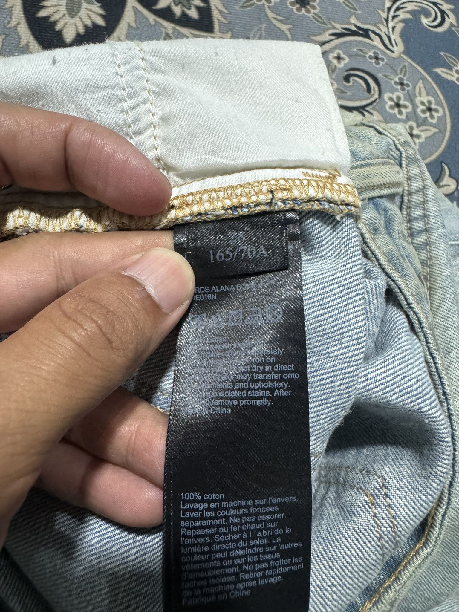 Allsaints ALLSAINTS Alana Birds Embroidered Boyfriend Jeans in Indigo Size 32" / US 10 / IT 46 - 11 Thumbnail