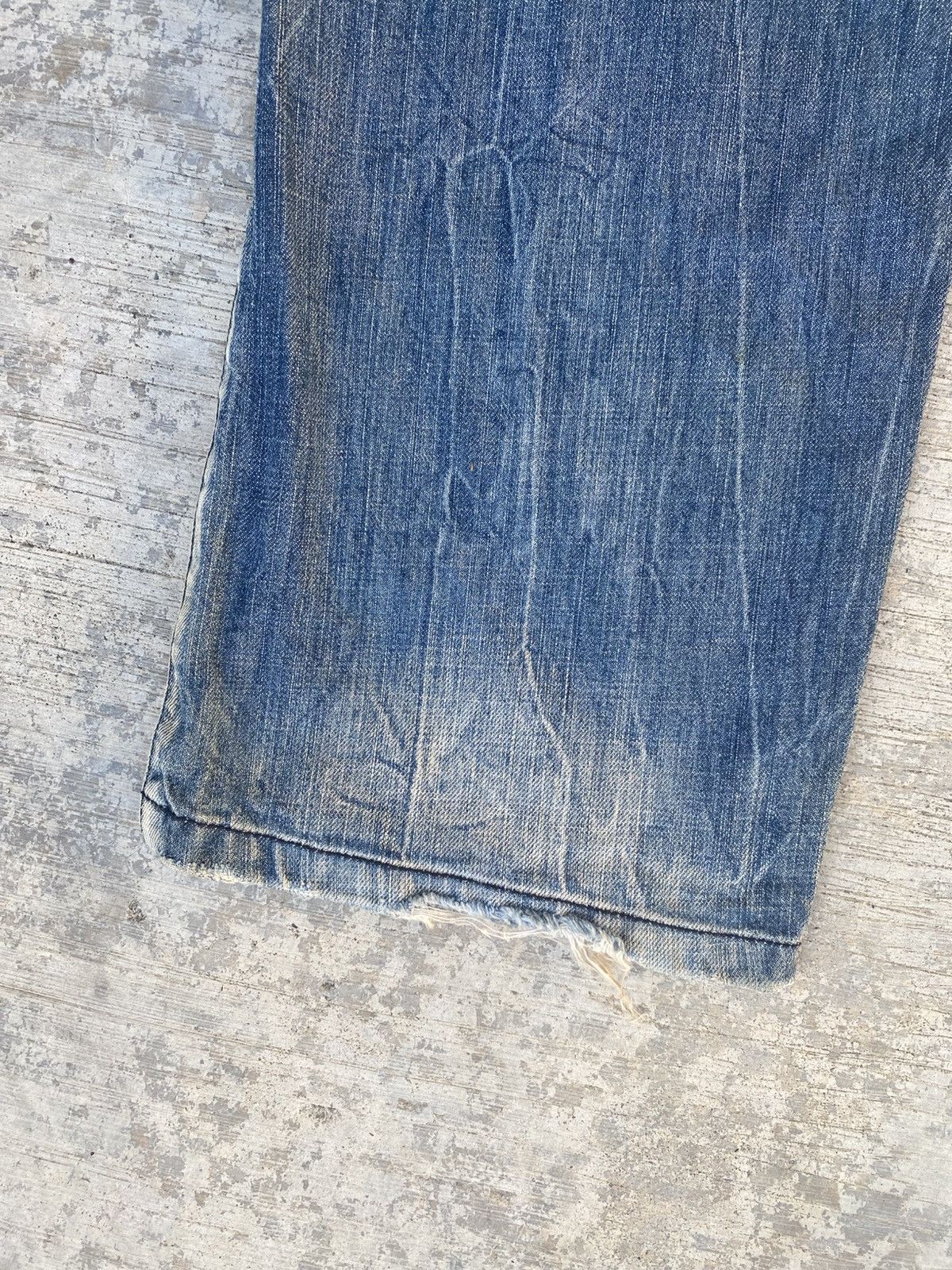 Japanese Brand Mosquito stone wash distressed cargo jeans Size US 32 / EU 48 - 9 Thumbnail