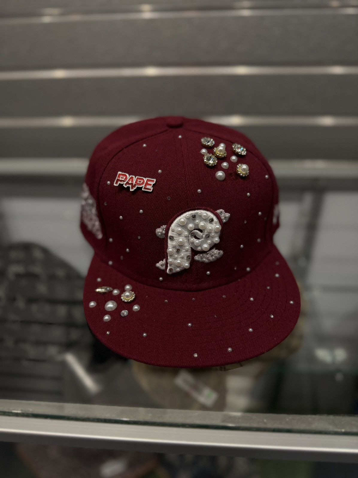 Other PAPE Fitted Hat Stone Crystal Brand New 7 5/8 Size ONE SIZE - 3 Thumbnail