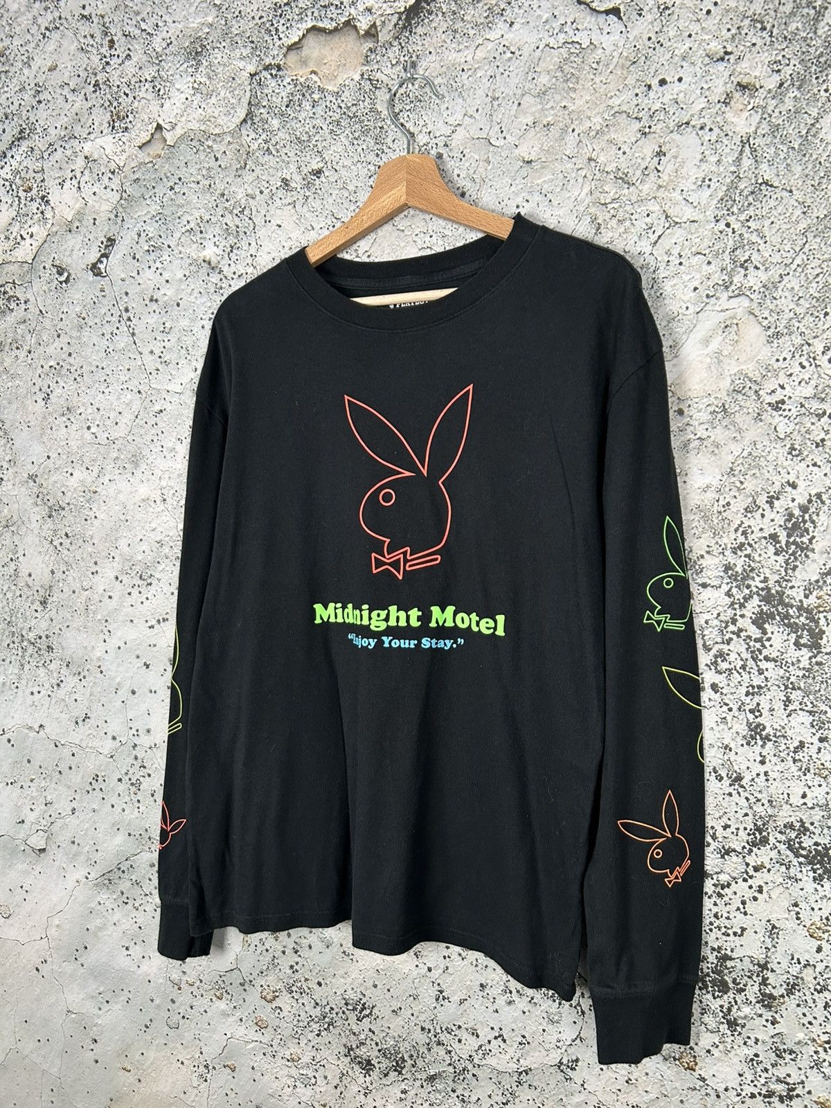 Playboy Playboy Midnight Motel Graphic Tee Longsleeve Vintage Size US M / EU 48-50 / 2 - 2 Thumbnail