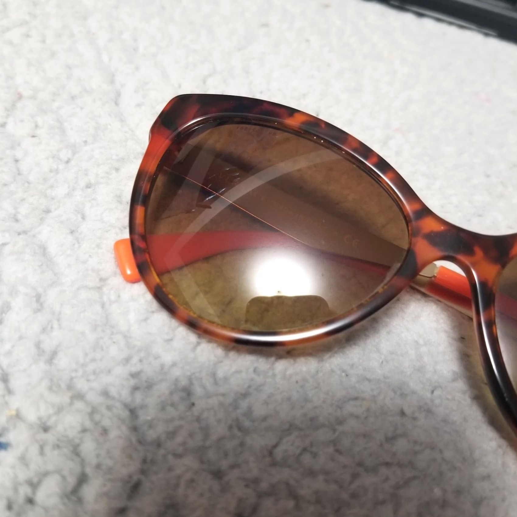 Versace Versace Sunglasses VE 4338 Brown Tortoise Shell Gold Toned Orange End Womens Cat Eye Size ONE SIZE - 4 Thumbnail