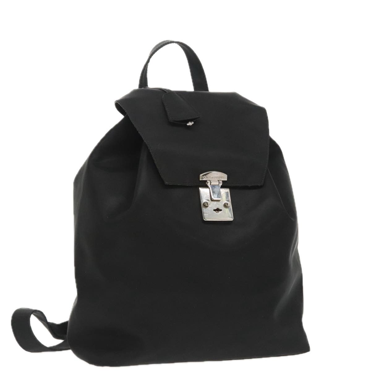 Dolce & Gabbana Black Synthetic Backpack Bag (Pre-Owned) Size ONE SIZE - 1 Thumbnail