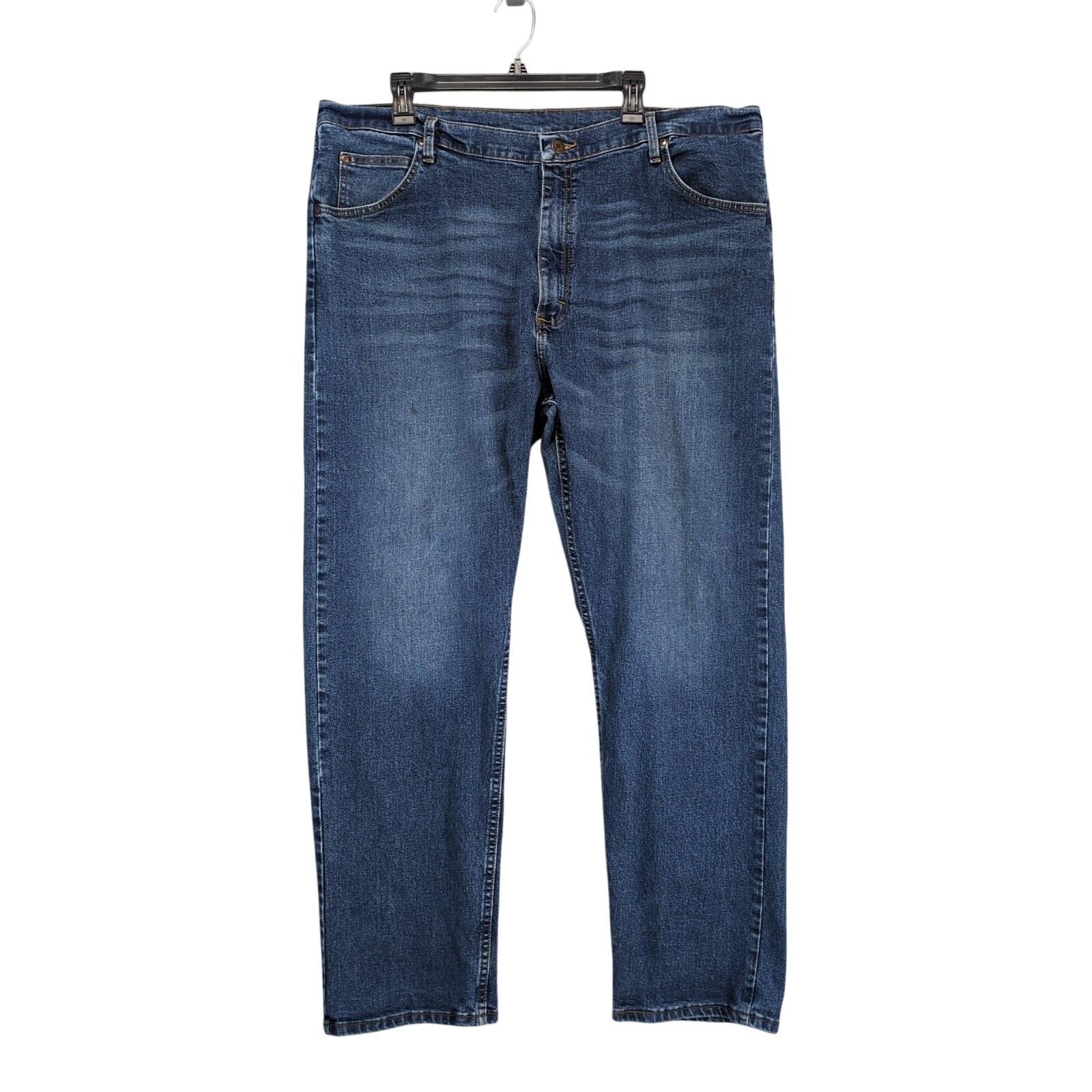 Wrangler Wrangler Men's 42x32 Straight Leg Stretch Denim Blue Jeans Size US 42 / EU 58 - 1 Thumbnail