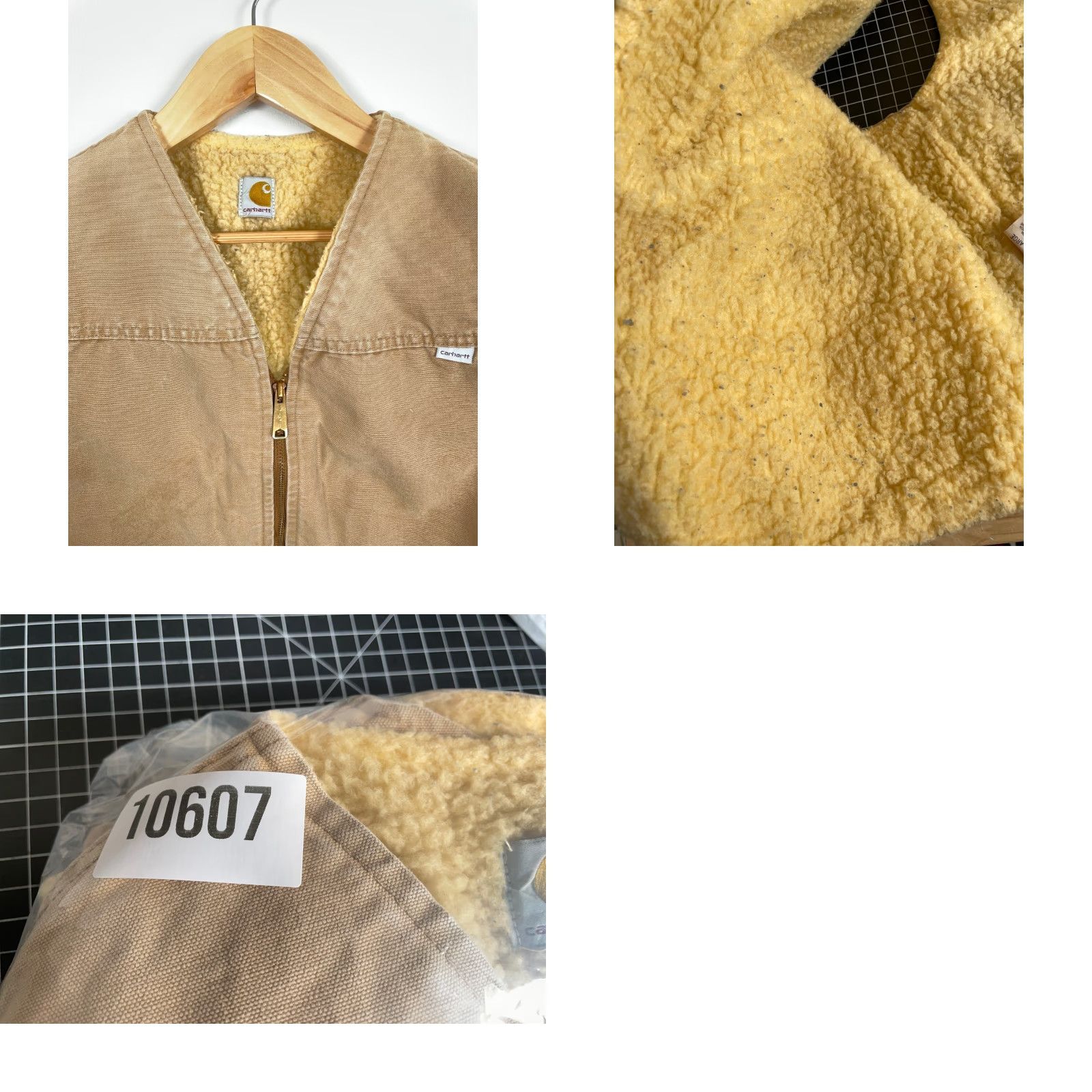 Carhartt VINTAGE Carhartt Vest Men’s Large Beige Sherpa-Lined Canvas 6SV Union Made Workwear Canvas Vest Size US L / EU 52-54 / 3 - 9 Thumbnail