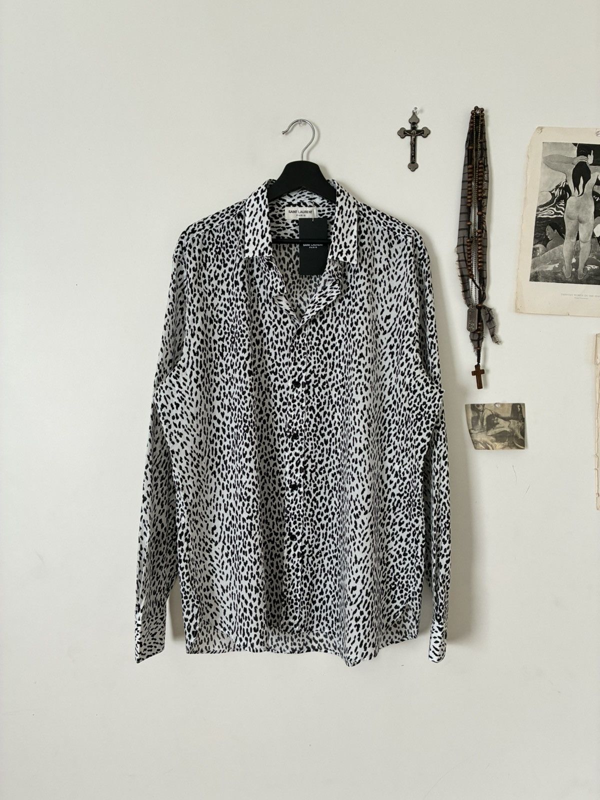 Saint Laurent Paris FW15 Baby Cat Button Up