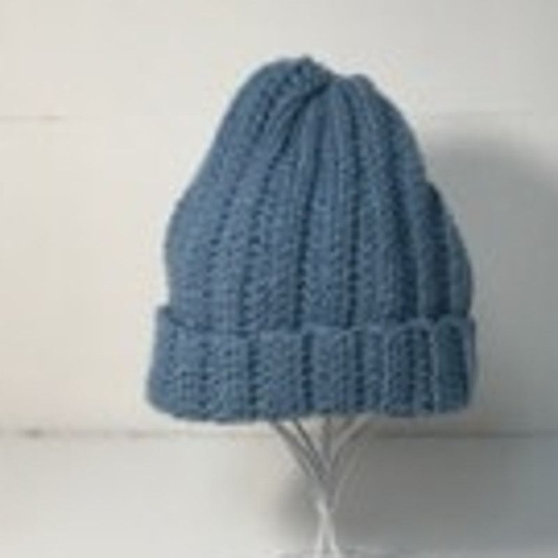 Handmade NWT Handmade Crocheted Blue Purple Beanie & Scarf 60” Size ONE SIZE - 2 Thumbnail