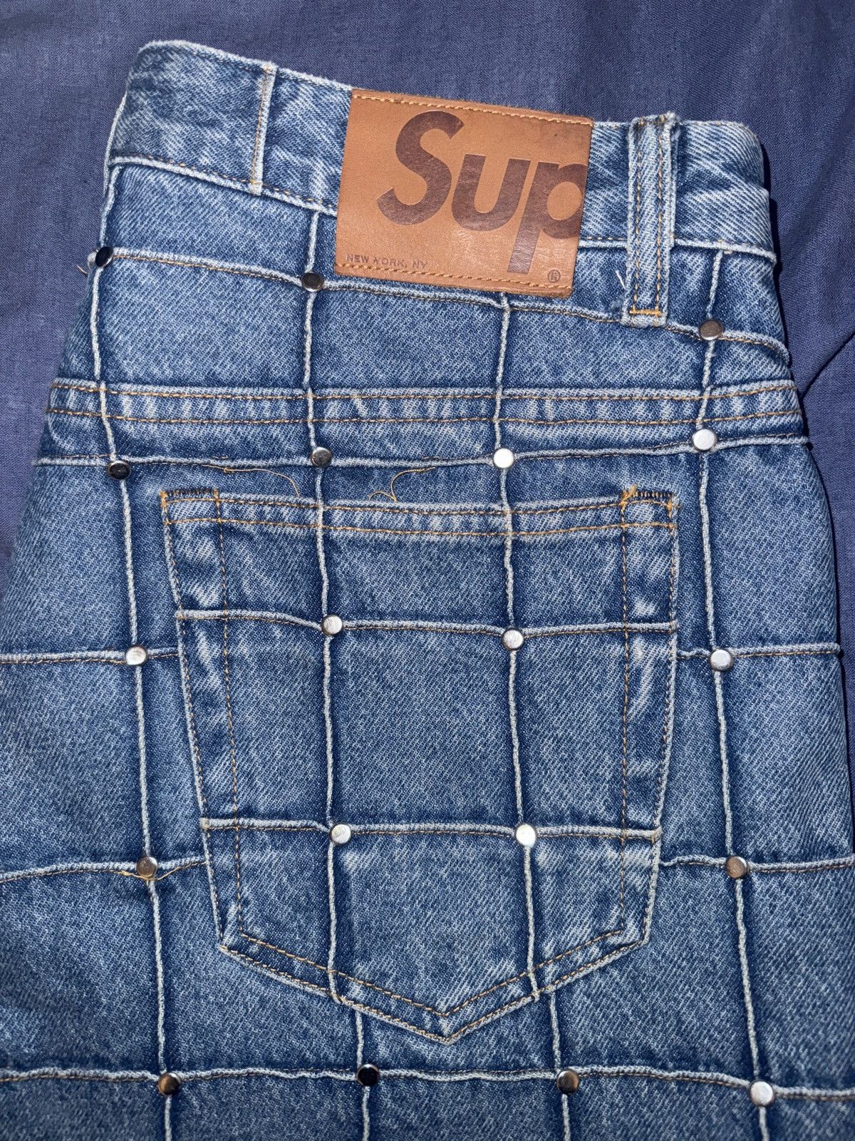 Supreme Studded Seam Loose Fit Jean SS 2025 Size US 32 / EU 48 - 4 Thumbnail