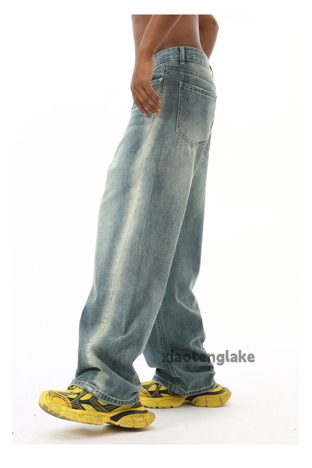 Jean × Vintage washed faded y2k skate hiphop loose baggy jeans Size US 32 / EU 48 - 2 Thumbnail