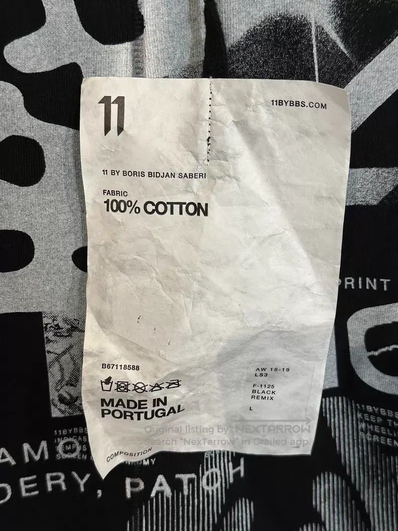 Boris Bidjan Saberi Boris Bidjan Saberi Mid-length printed crew-neck sweatshir Size US L / EU 52-54 / 3 - 7 Thumbnail