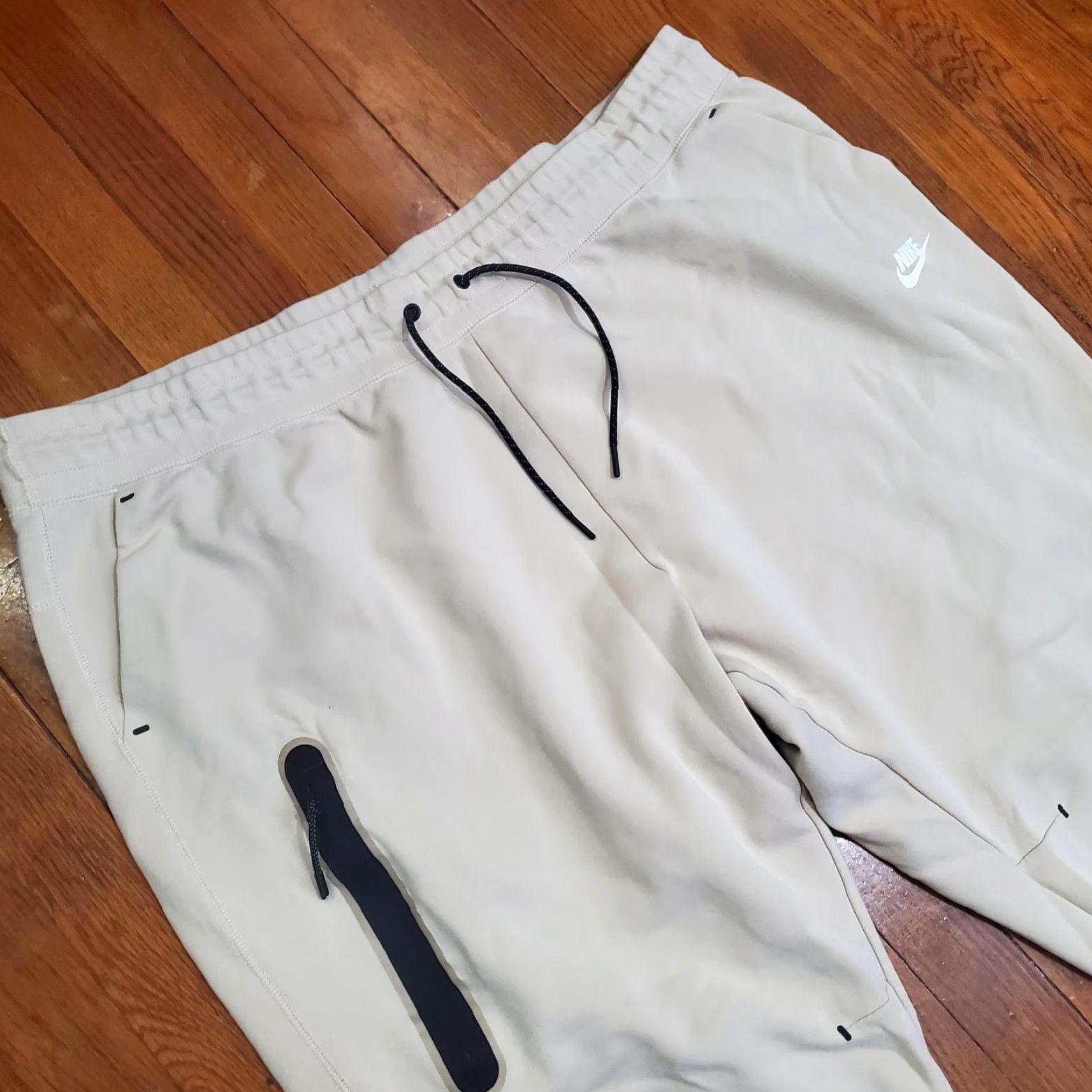 Nike VINTAGE Nike Pants Womens 3X Beige Tech Fleece Joggers Zip Pocket Athletic DA2043-206 Size 40" / US 18 - 3 Thumbnail