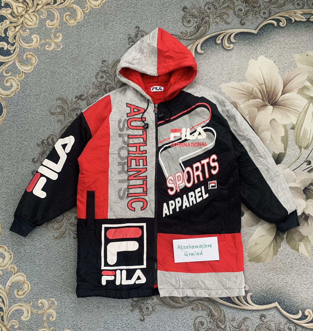 Fila × Sports Specialties FILA Big Logo Printed Jacket Hooded With Fleece Inner Size US L / EU 52-54 / 3 - 1 Thumbnail
