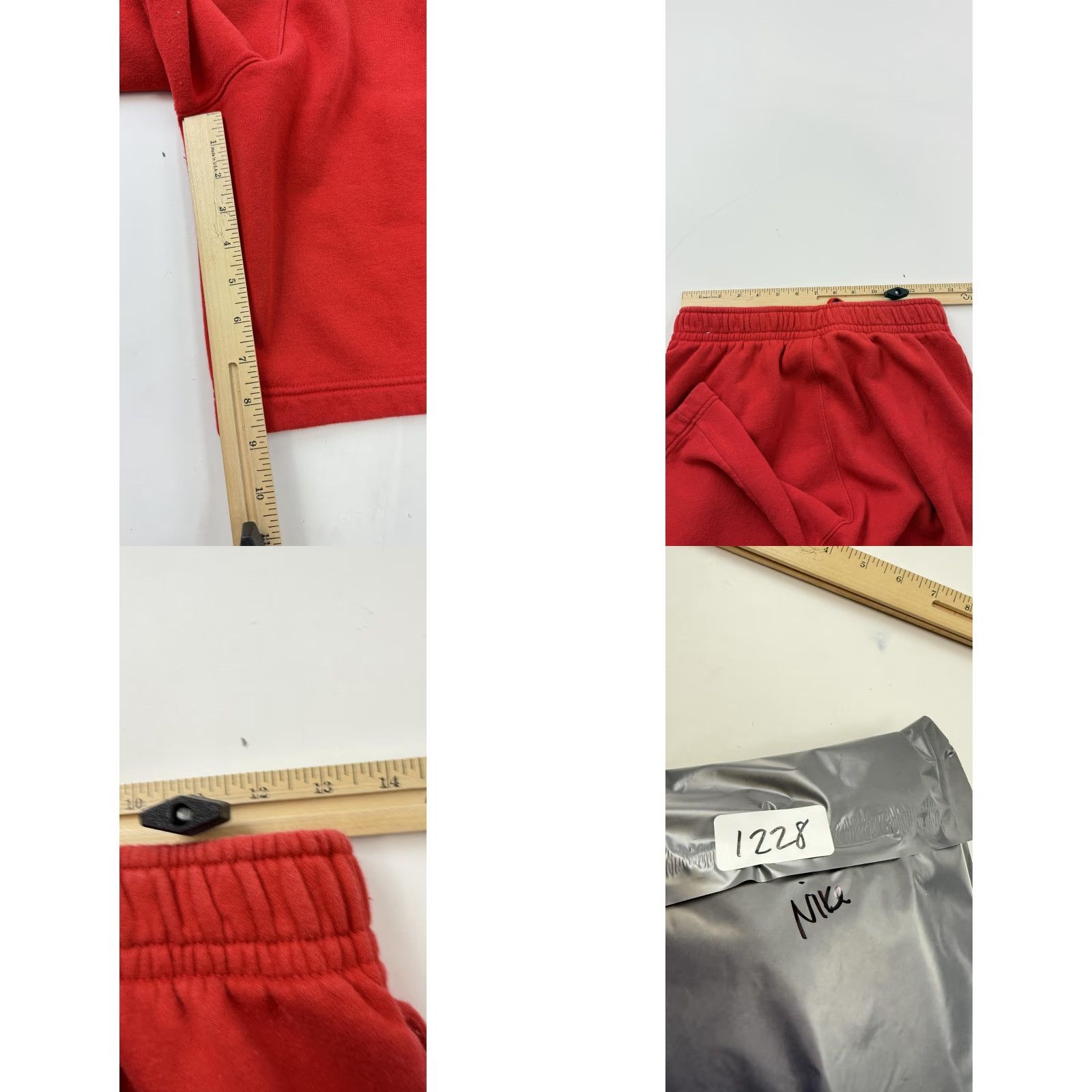 Nike Nike Fleece Cargo Shorts Mens Small Red CZ9956-657 Shorts Sweat Elastic Waist Pockets 7 Inseam Cotton Polyester Size US 29 - 8 Thumbnail