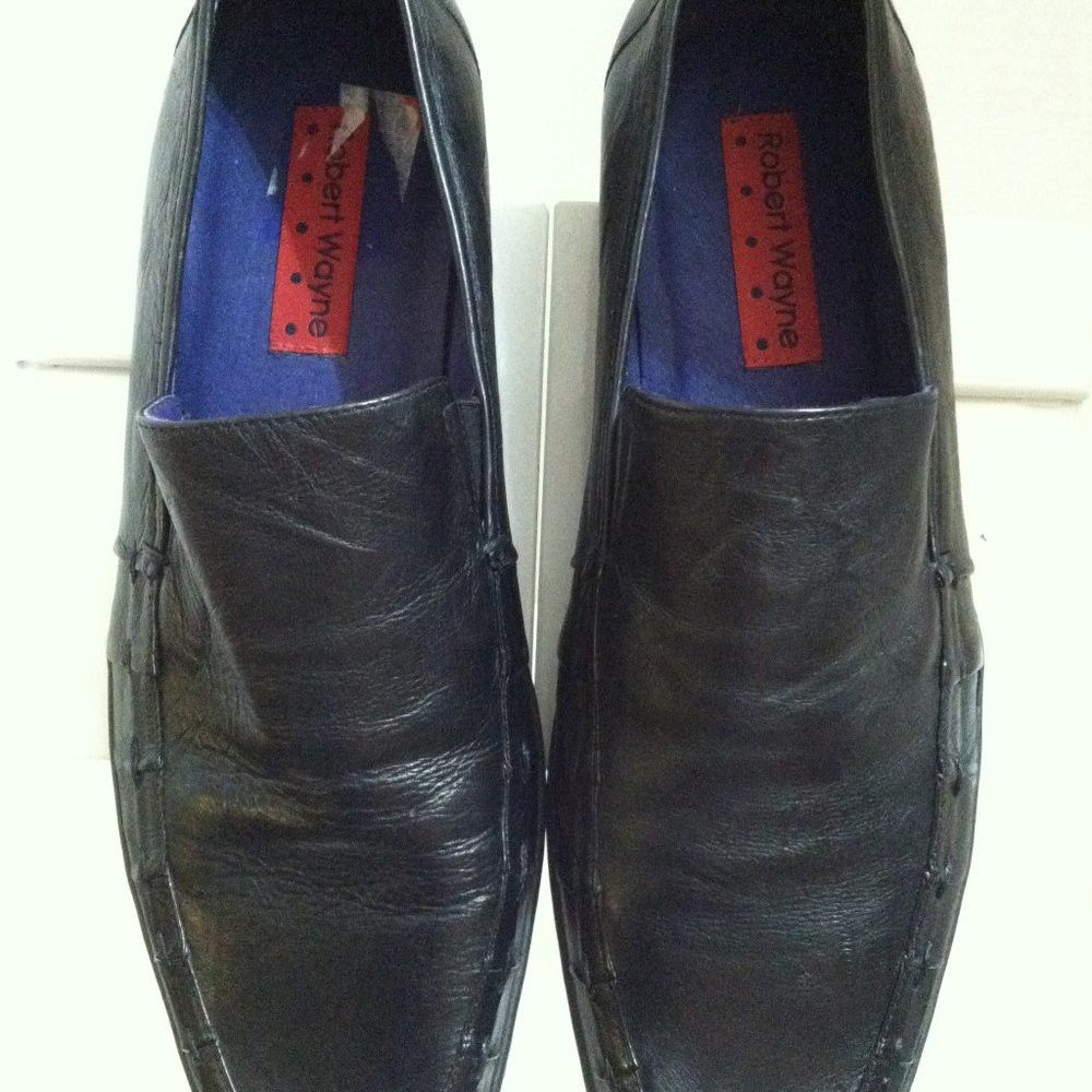 Robert Wayne ROBERT WAYNE MENS LEATHER SLIP-ON DRESS SHOES SIZE: 9.5M Size US 9.5 / EU 42-43 - 2 Thumbnail
